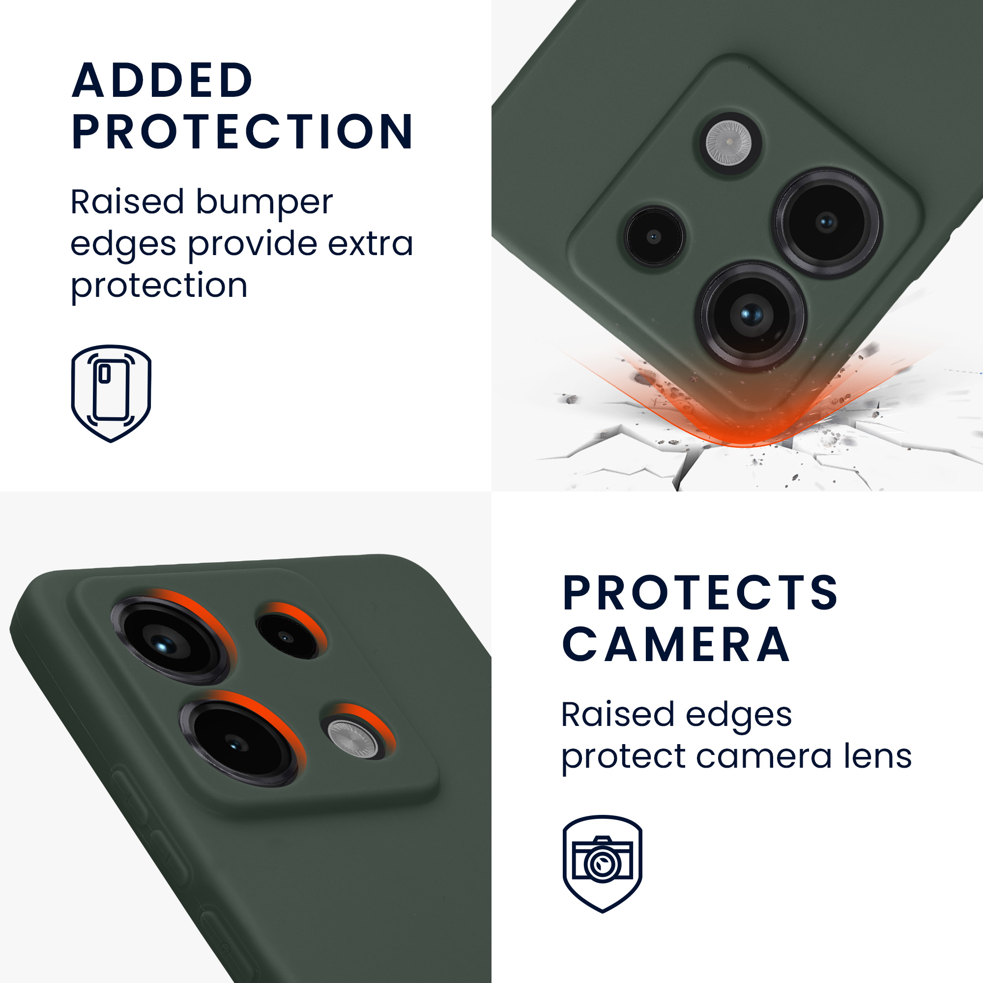 Kryt Xiaomi Redmi Note 13 Pro 5G silikonový TPU zelená kwmobile