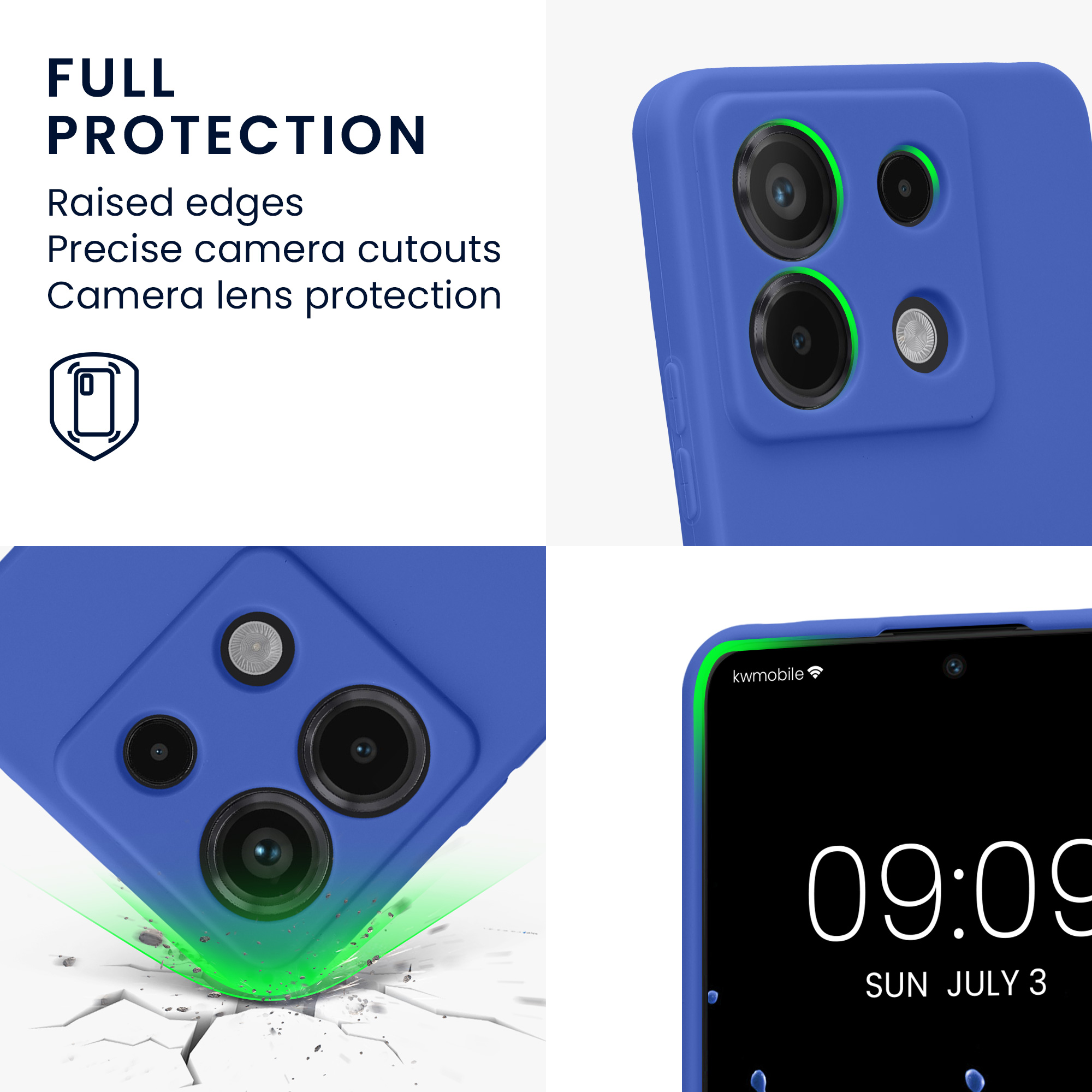 Kryt Xiaomi Redmi Note 13 Pro 5G silikonový TPU modrá kwmobile