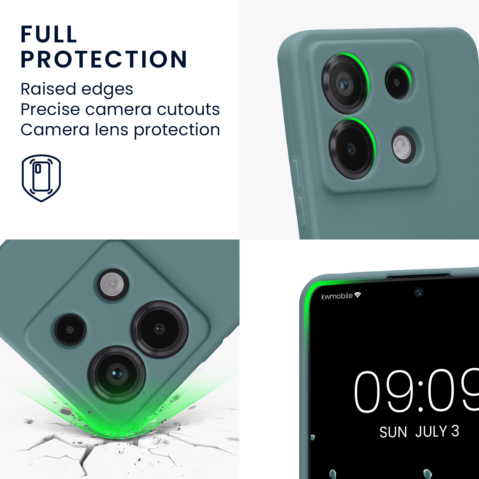 Kryt Xiaomi Redmi Note 13 Pro 5G silikonový TPU arktická noc kwmobile