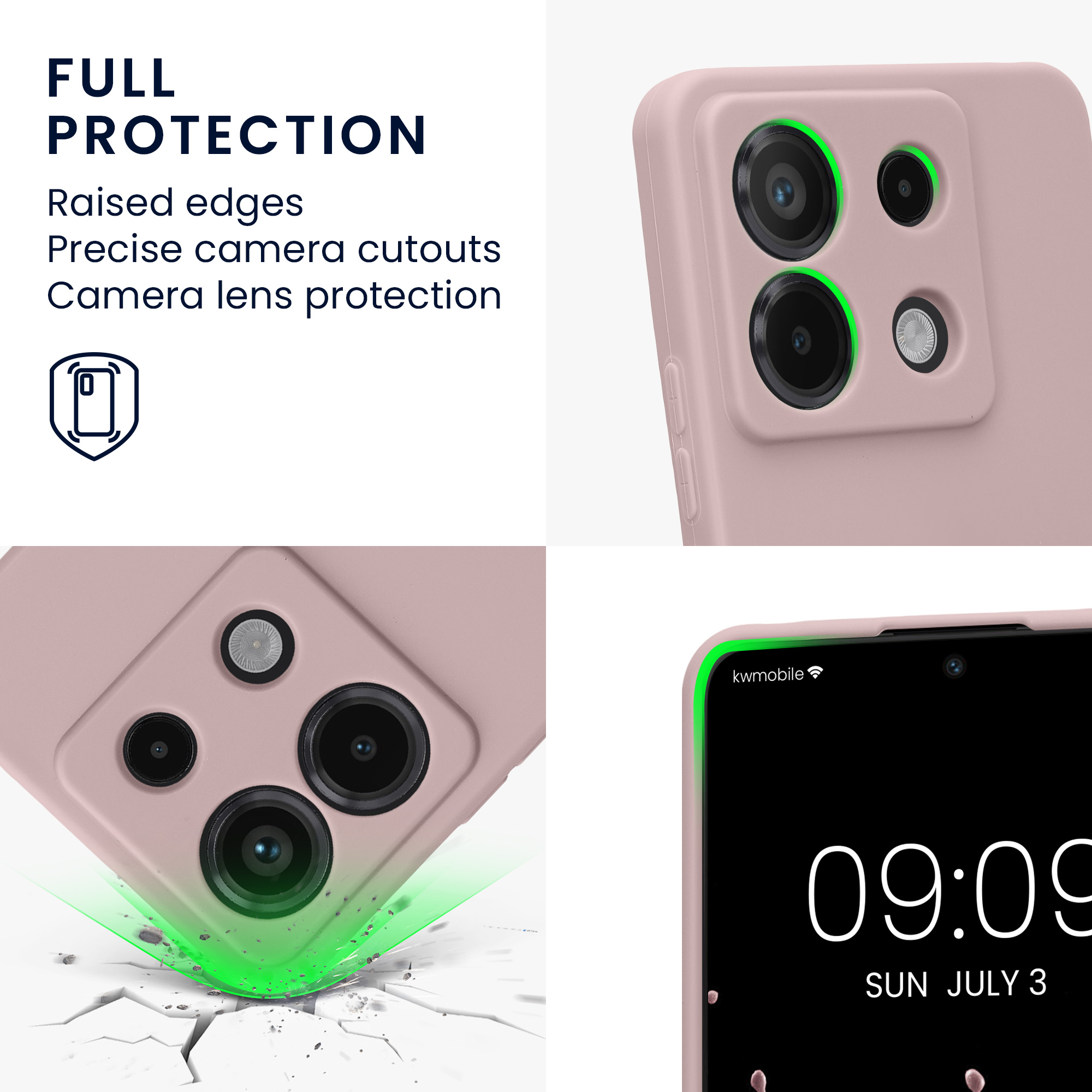 Kryt Xiaomi Redmi Note 13 Pro 5G silikonový TPU červená kwmobile