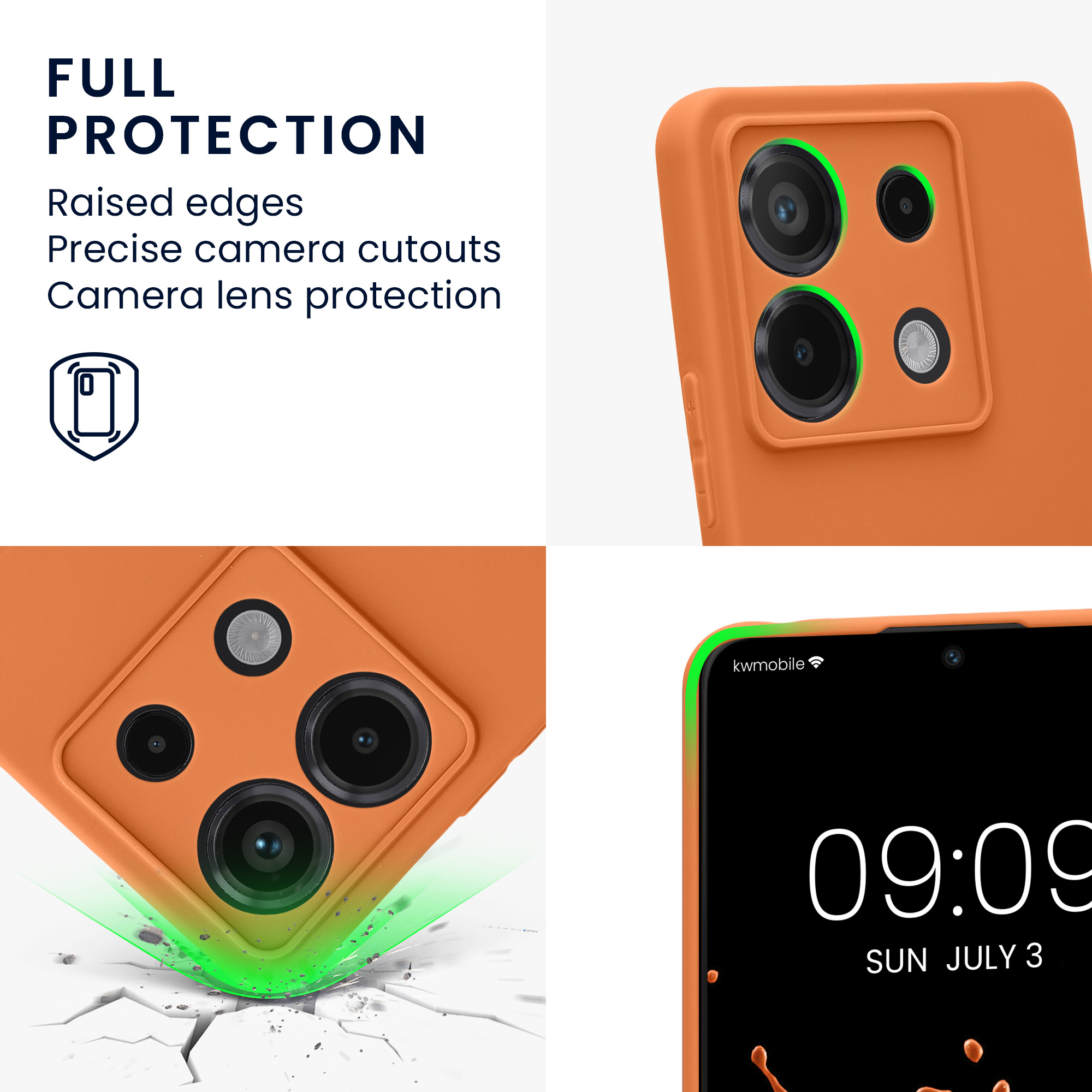 Kryt Xiaomi Redmi Note 13 Pro 5G silikonový TPU červená kwmobile