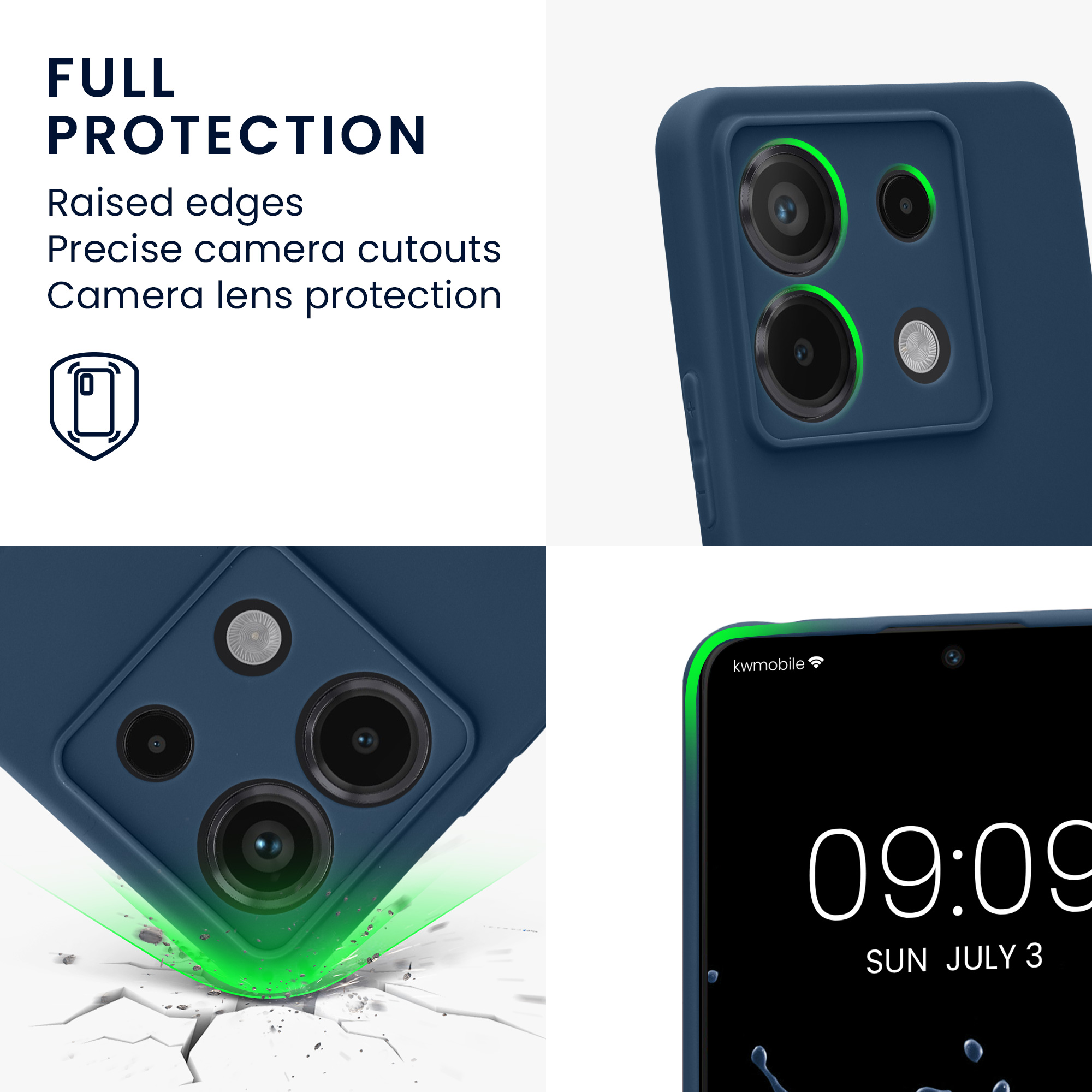 Kryt Xiaomi Redmi Note 13 Pro 5G silikonový TPU modrá kwmobile