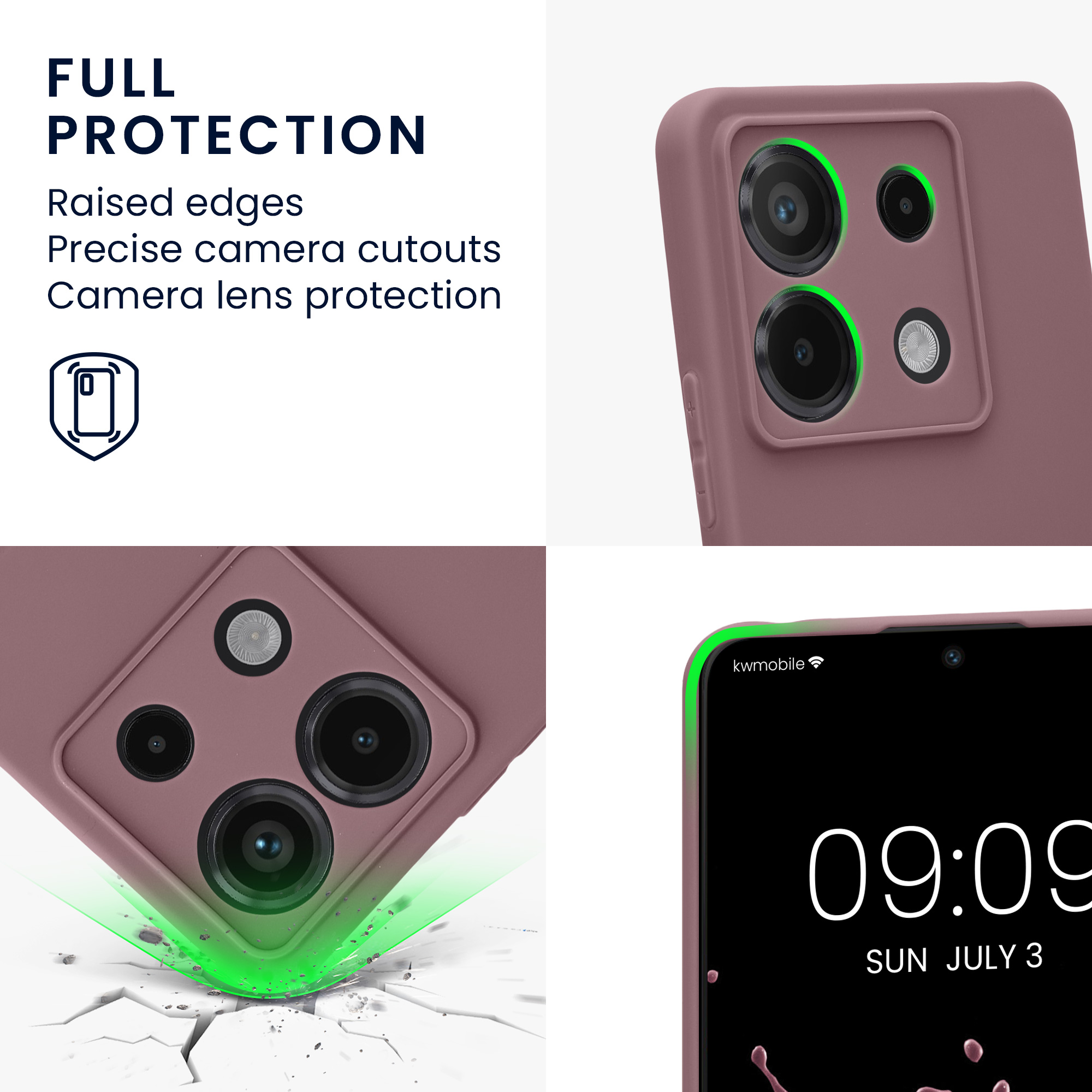 Kryt Xiaomi Redmi Note 13 Pro 5G silikonový TPU fialová kwmobile