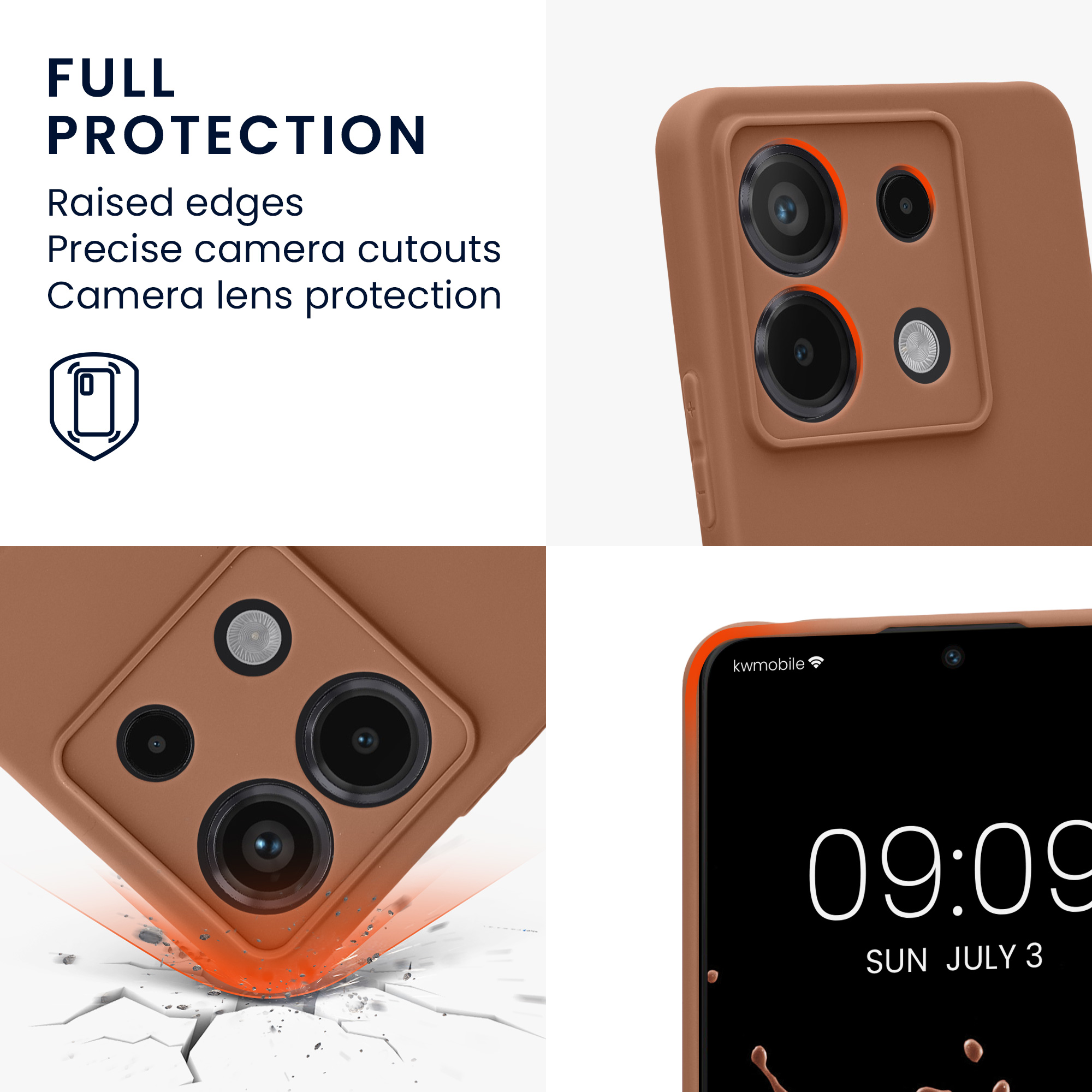 Kryt Xiaomi Redmi Note 13 Pro 5G silikonový TPU červená kwmobile