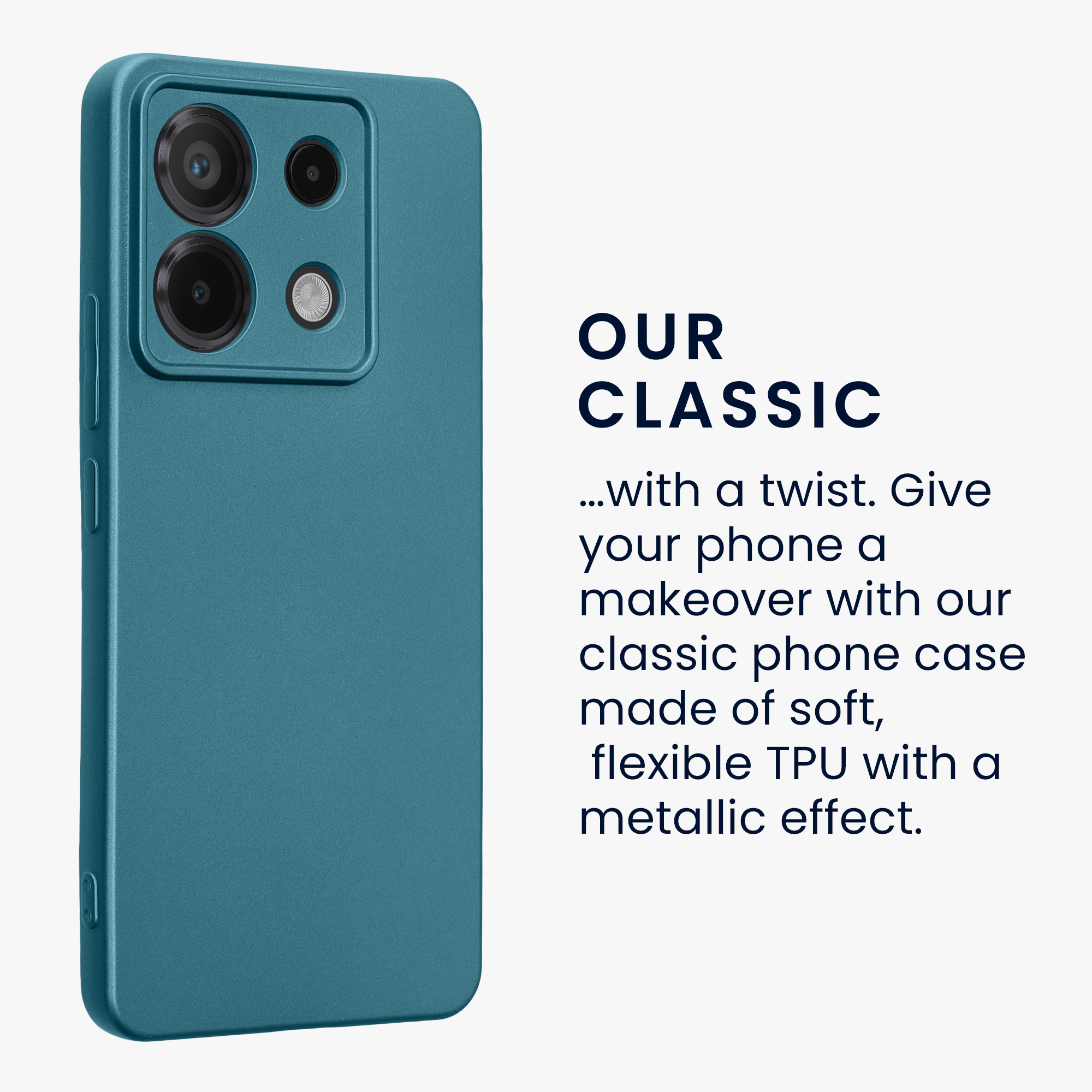 Kryt Xiaomi Redmi Note 13 Pro 5G metalický TPU metalická karibská modrá kwmobile