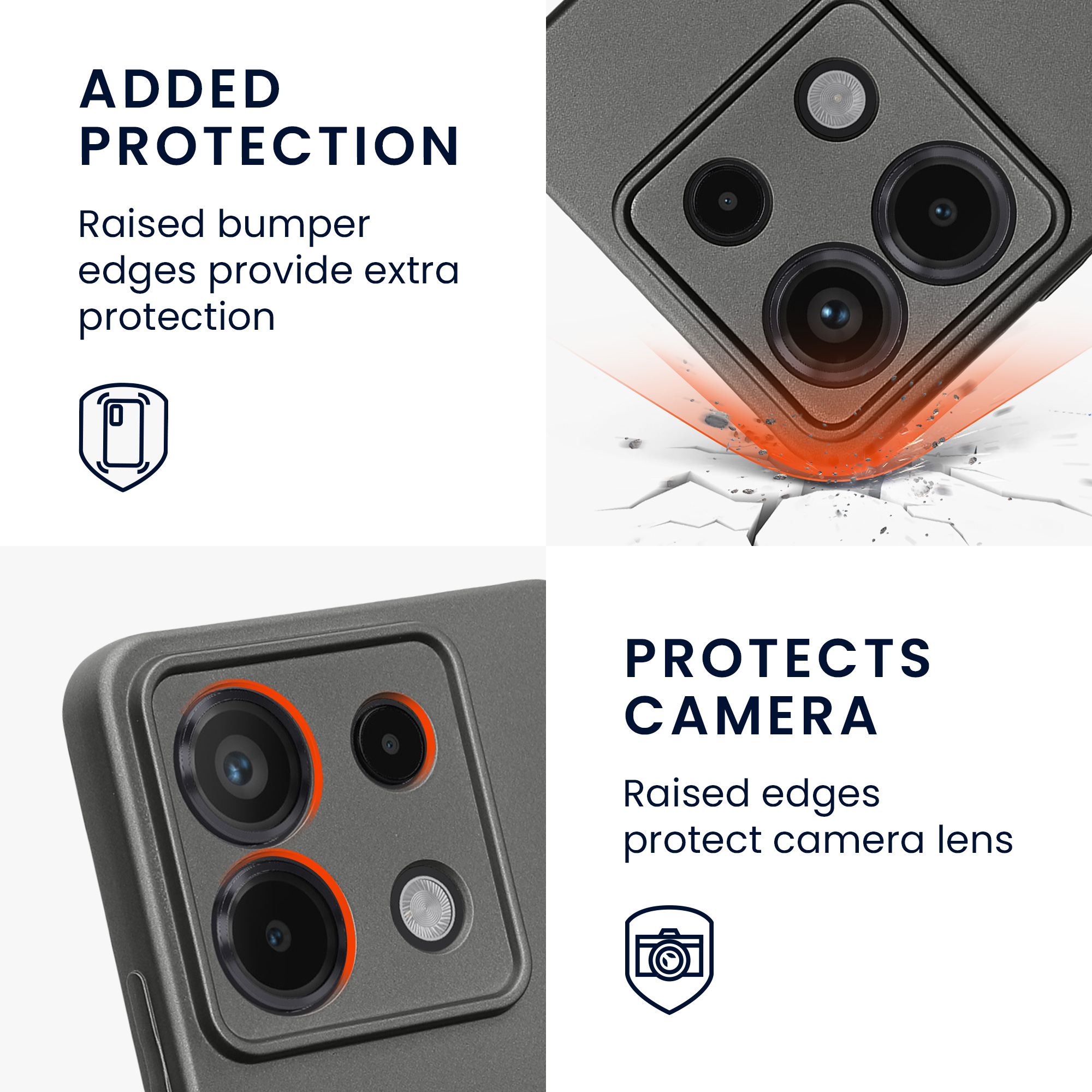 Kryt Xiaomi Redmi Note 13 Pro 5G metalický TPU šedá kwmobile