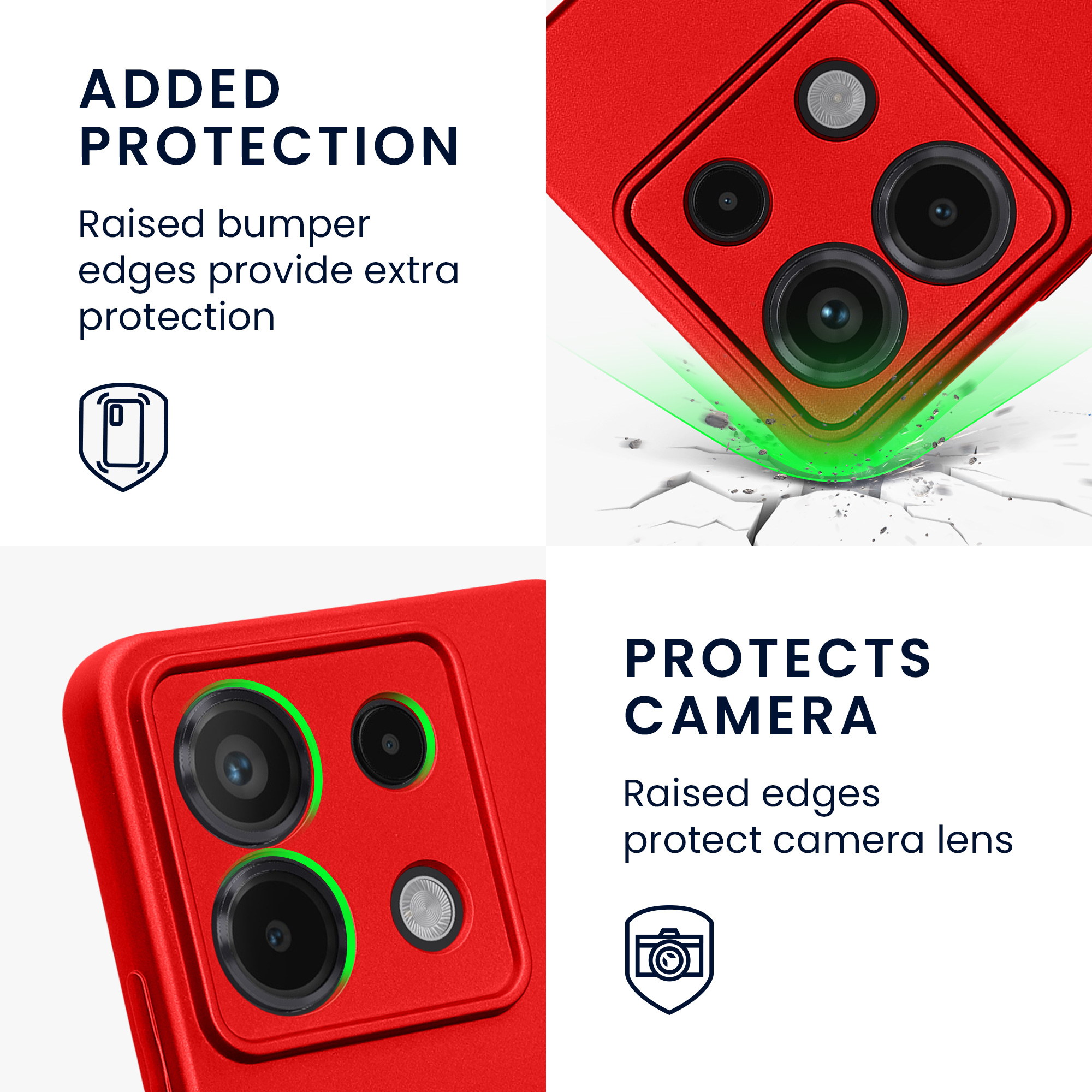 Kryt Xiaomi Redmi Note 13 Pro 5G metalický TPU červená kwmobile