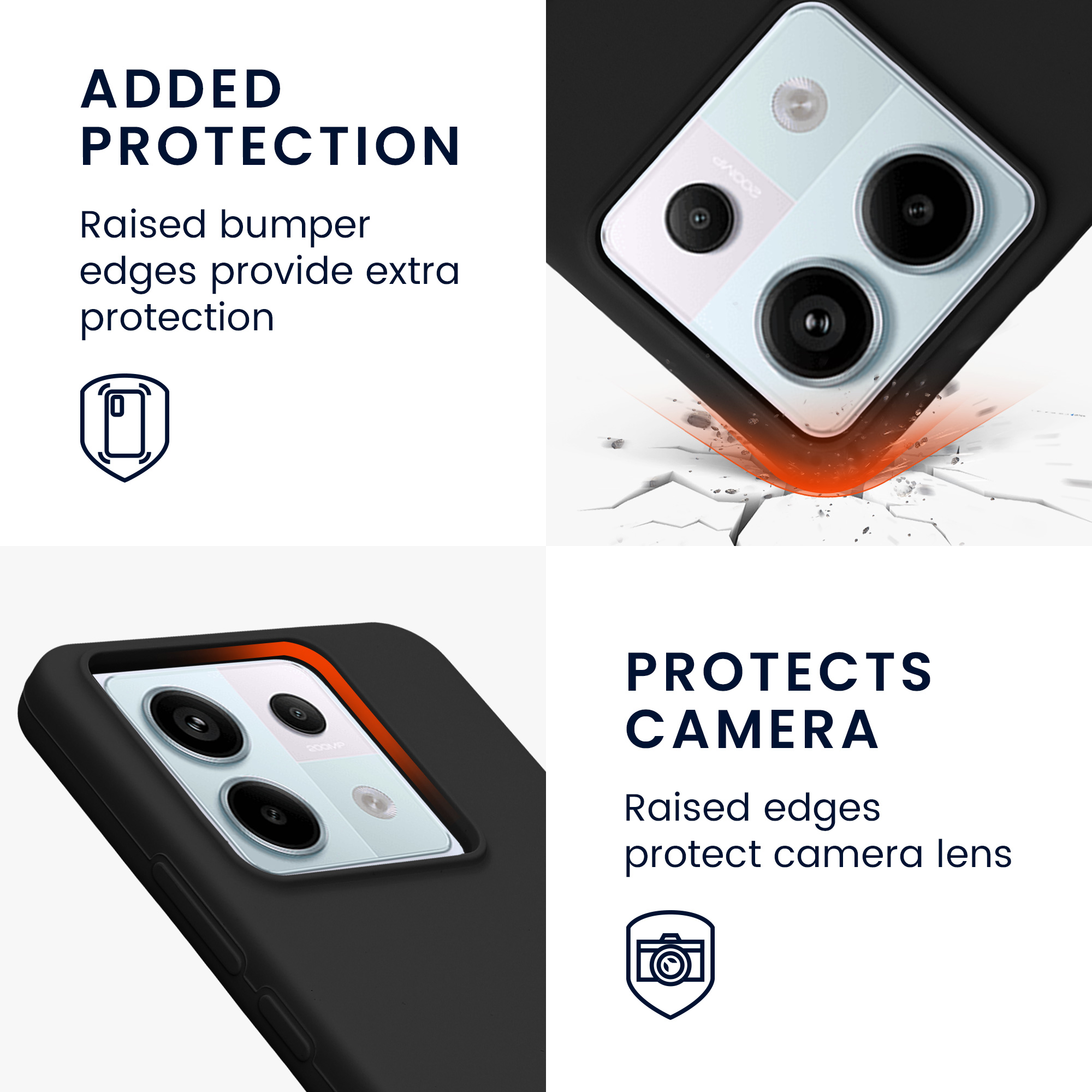 Kryt Xiaomi Redmi Note 13 Pro 5G silikonový TPU černá kwmobile