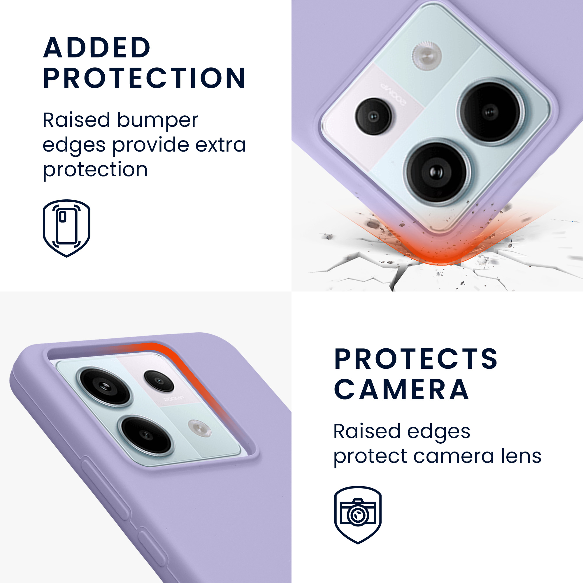 Kryt Xiaomi Redmi Note 13 Pro 5G silikonový TPU levandulová kwmobile