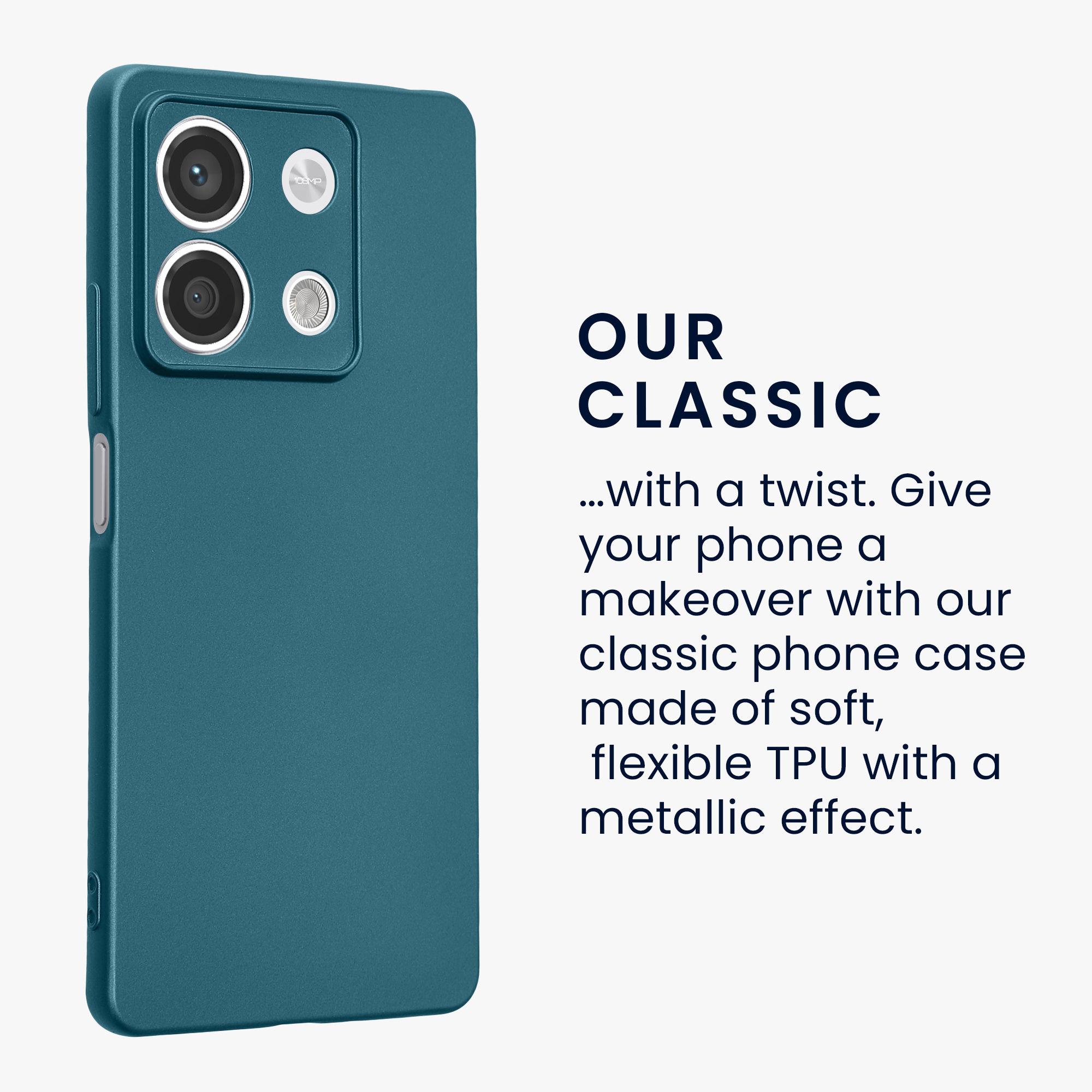 Pouzdro pro Xiaomi Redmi Note 13 5G kwmobile tenké metalické silikonové - metalická karibská modrá