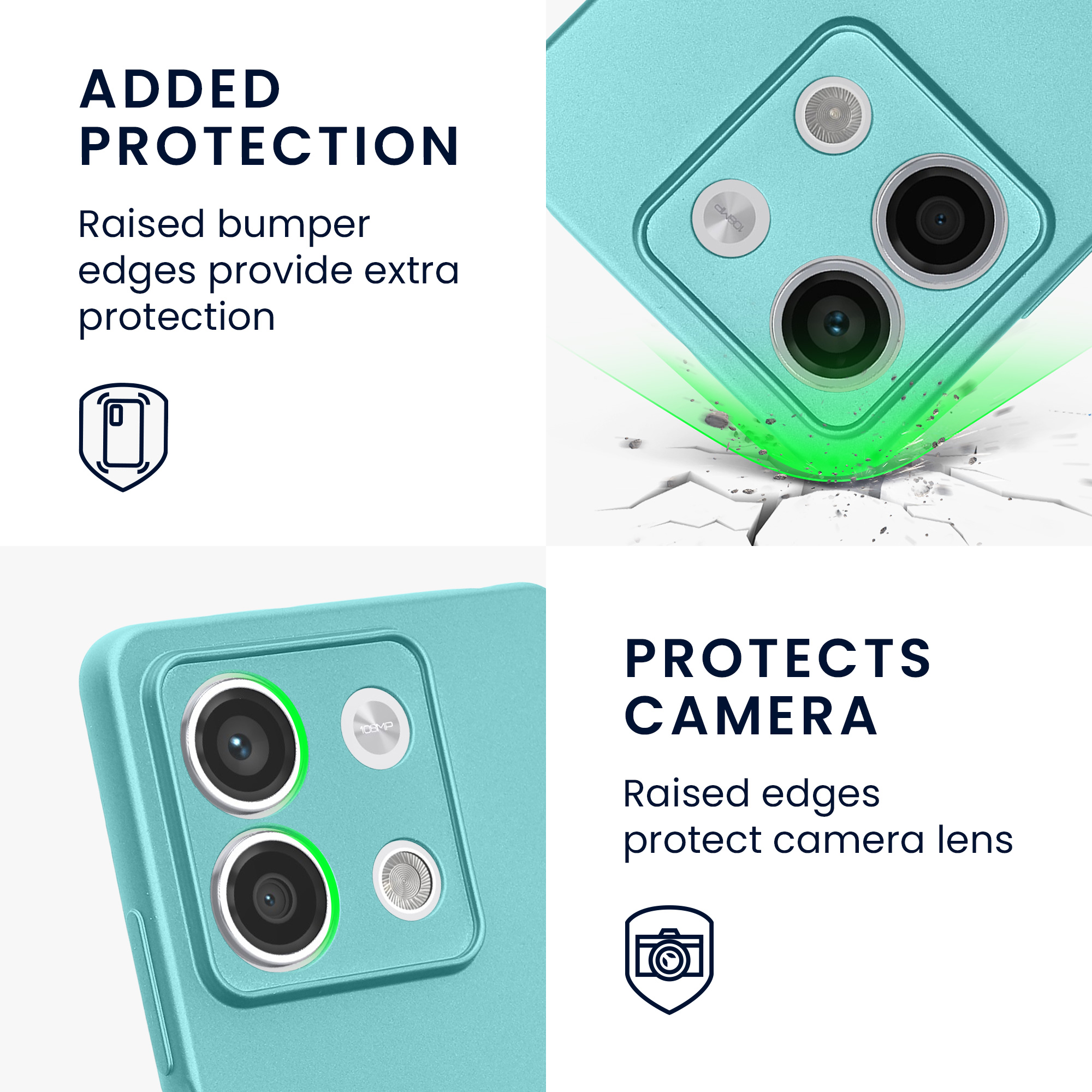 Pouzdro pro Xiaomi Redmi Note 13 5G kwmobile metalické TPU - metalická mátová zelená