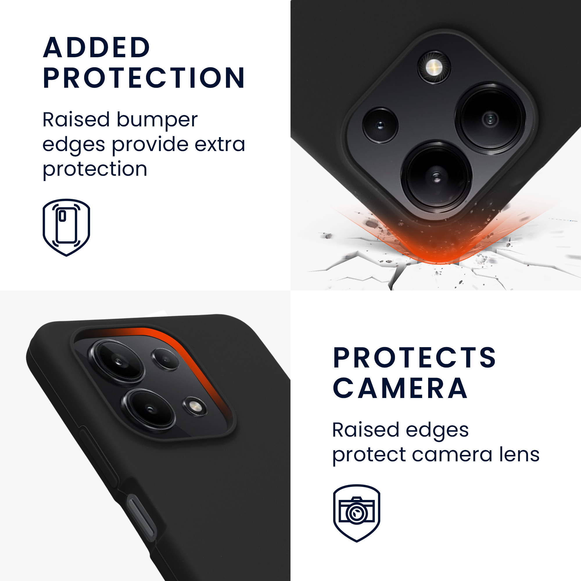 Kryt Xiaomi Redmi Note 13 4G silikonový TPU černá kwmobile