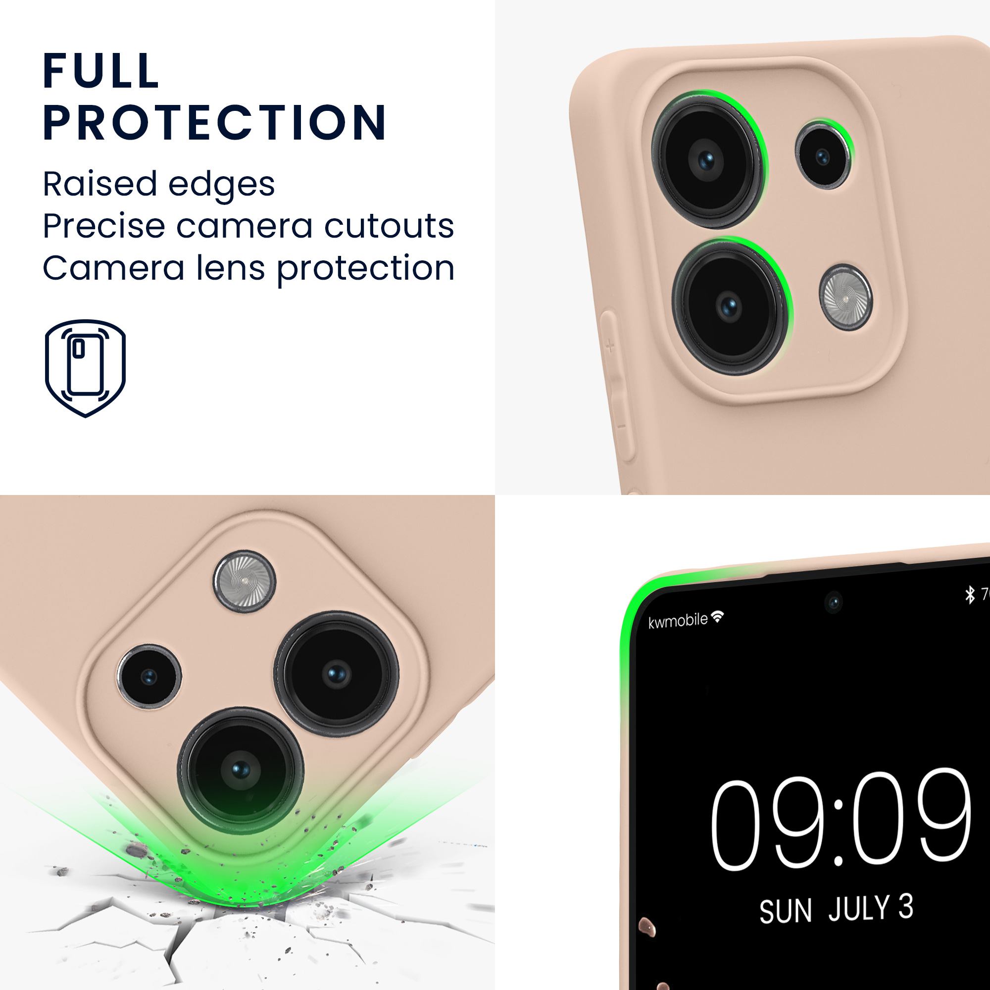 Kryt Xiaomi Redmi Note 13 4G silikonový TPU kokosová - vícebarevná kwmobile