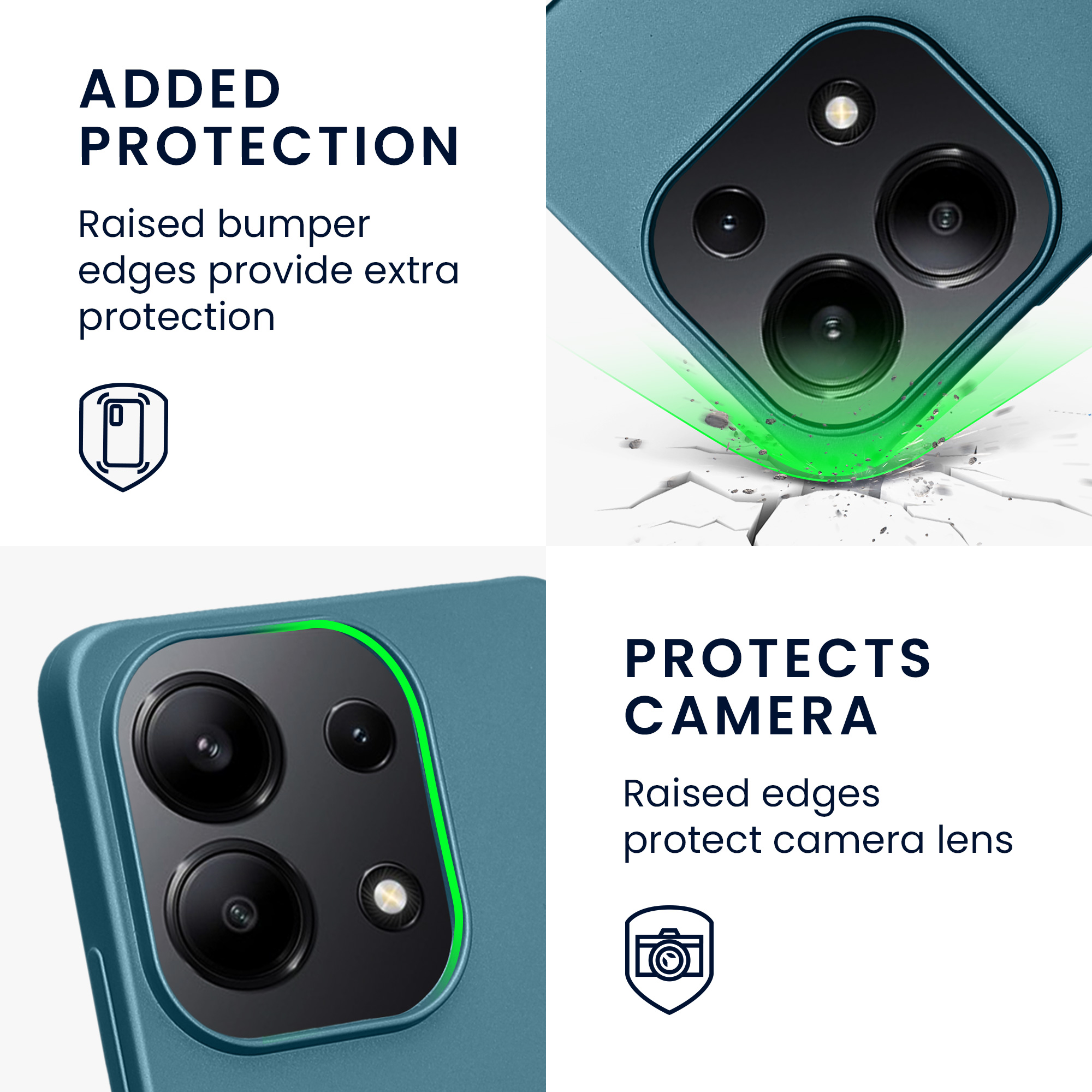 Kryt Xiaomi Redmi Note 13 4G metalický TPU metalická karibská modrá kwmobile