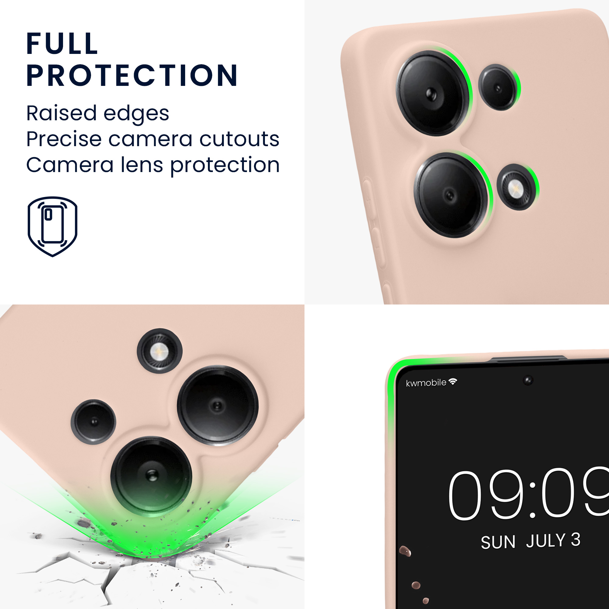 Kryt Xiaomi Redmi Note 13 Pro 4G silikonový TPU kokosová - vícebarevná kwmobile
