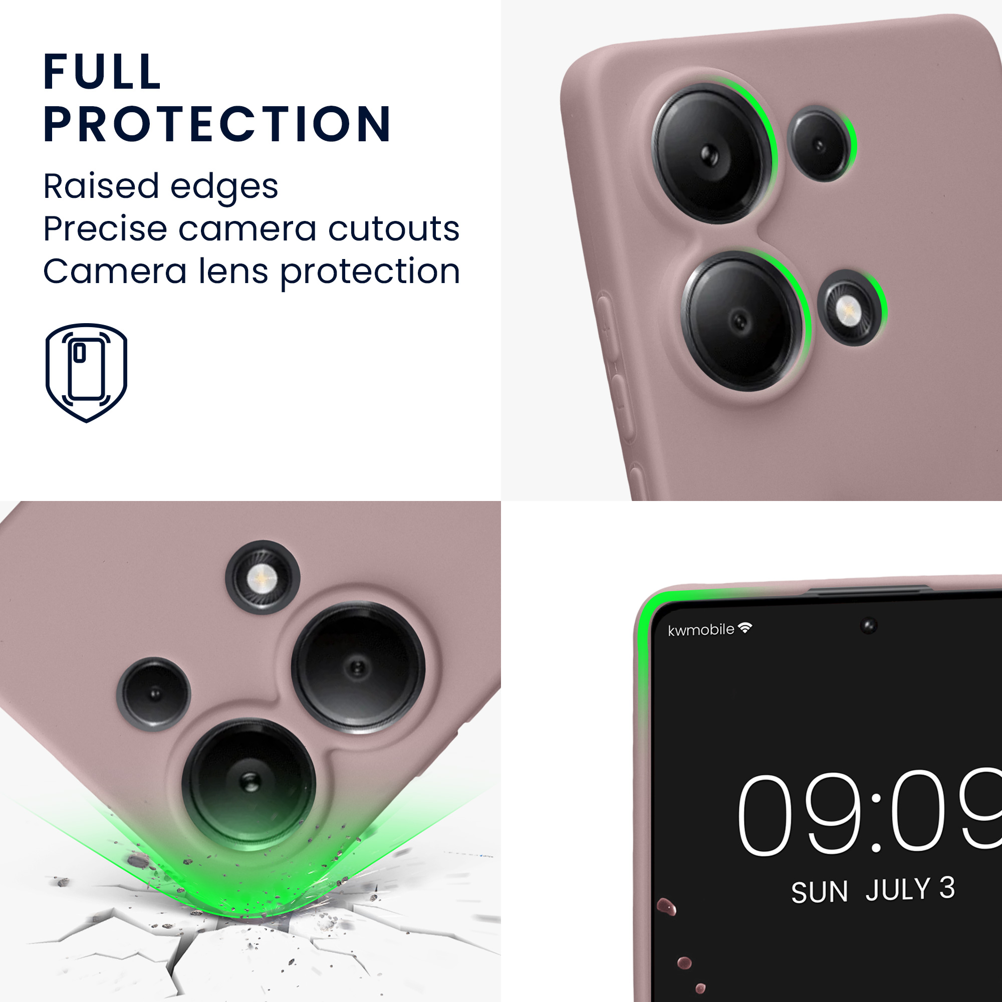 Kryt Xiaomi Redmi Note 13 Pro 4G silikonový TPU červená kwmobile