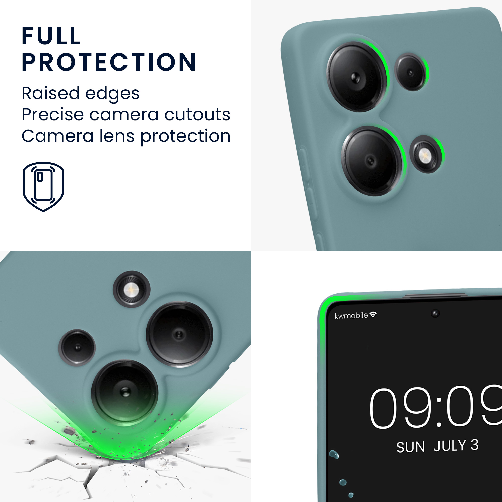 Kryt Xiaomi Redmi Note 13 Pro 4G silikonový TPU červená kwmobile