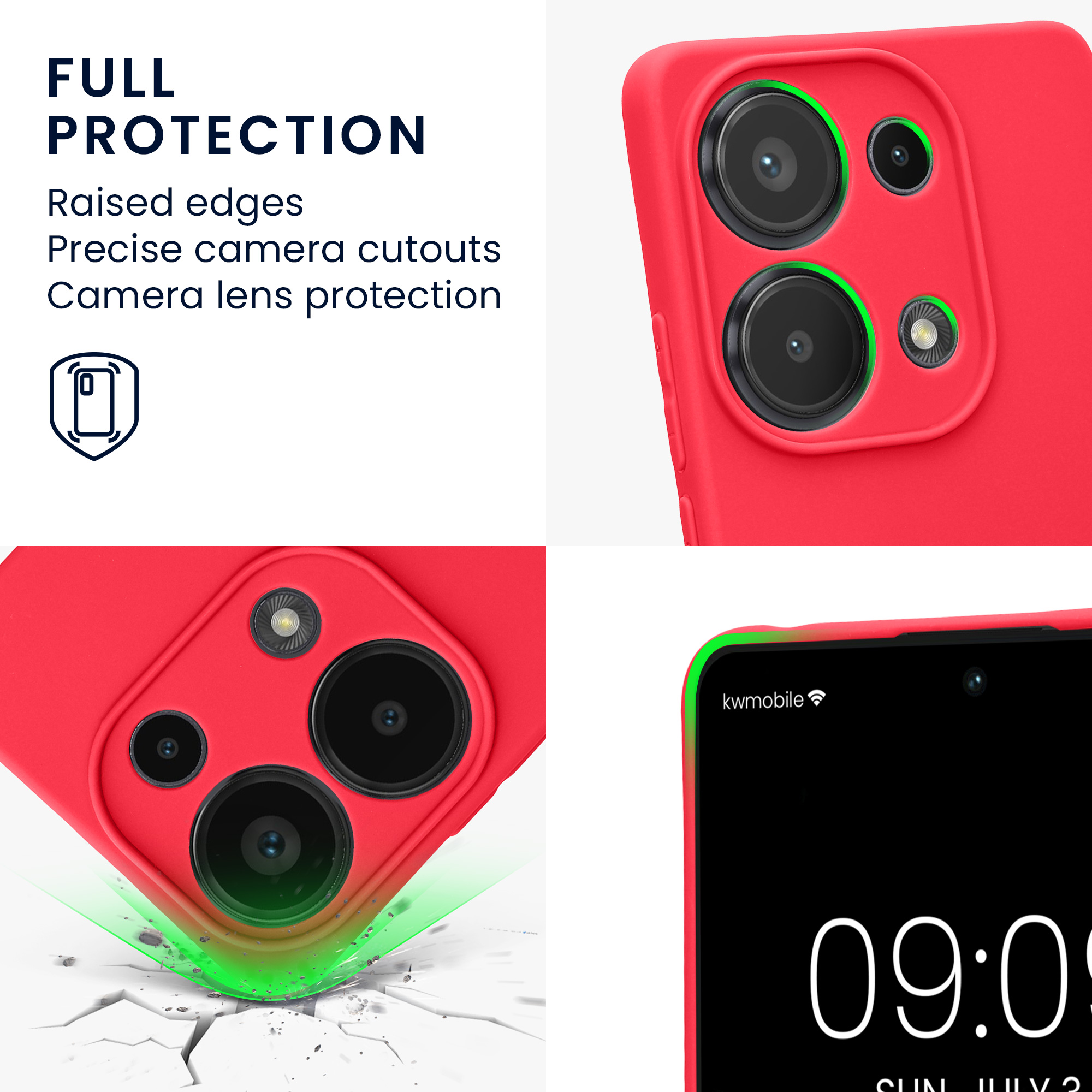 Kryt Xiaomi Redmi Note 13 Pro 4G silikonový TPU růžová kwmobile