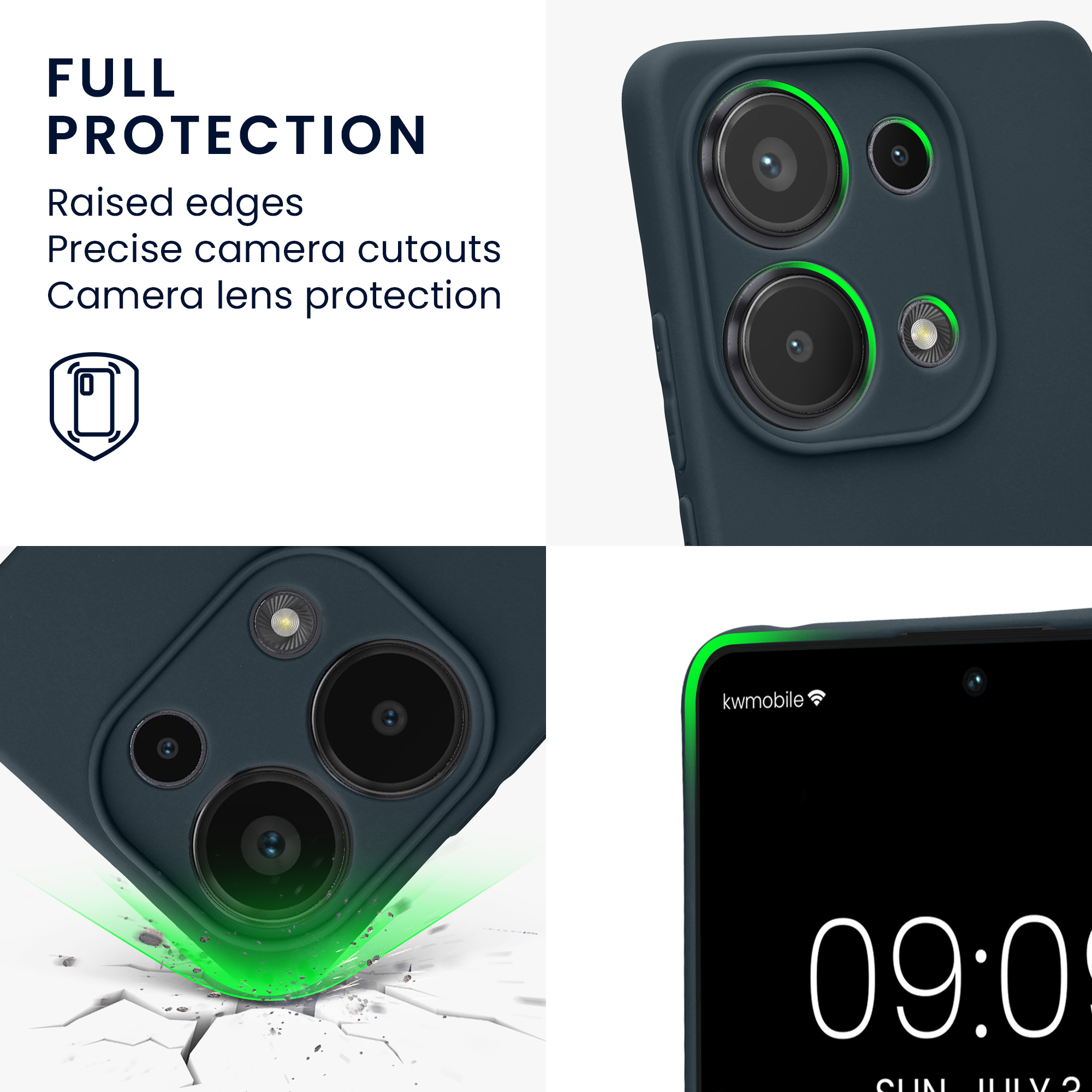 Kryt Xiaomi Redmi Note 13 Pro 4G silikonový TPU tmavá břidlice kwmobile