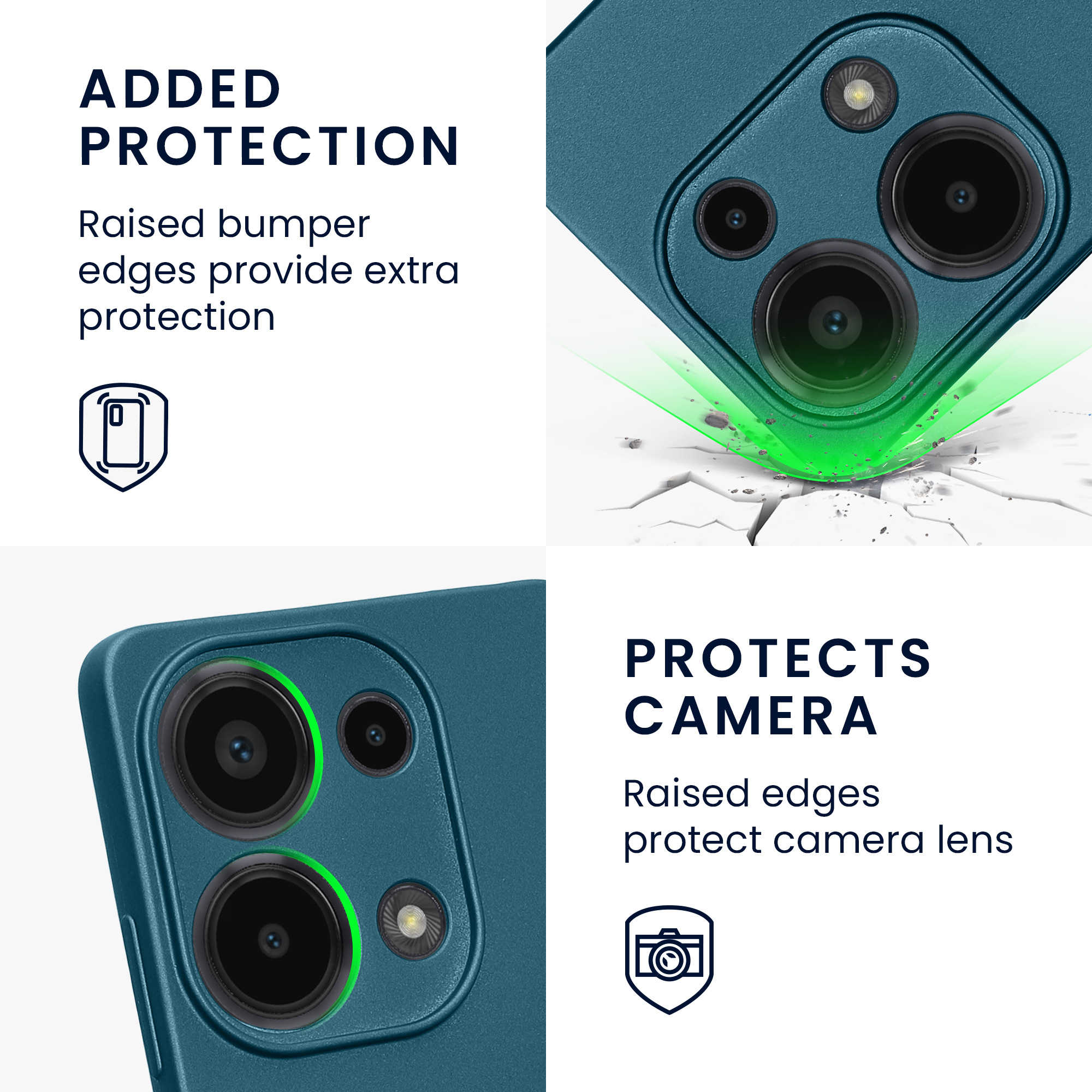 Kryt Xiaomi Redmi Note 13 Pro 4G metalický TPU metalická karibská modrá kwmobile