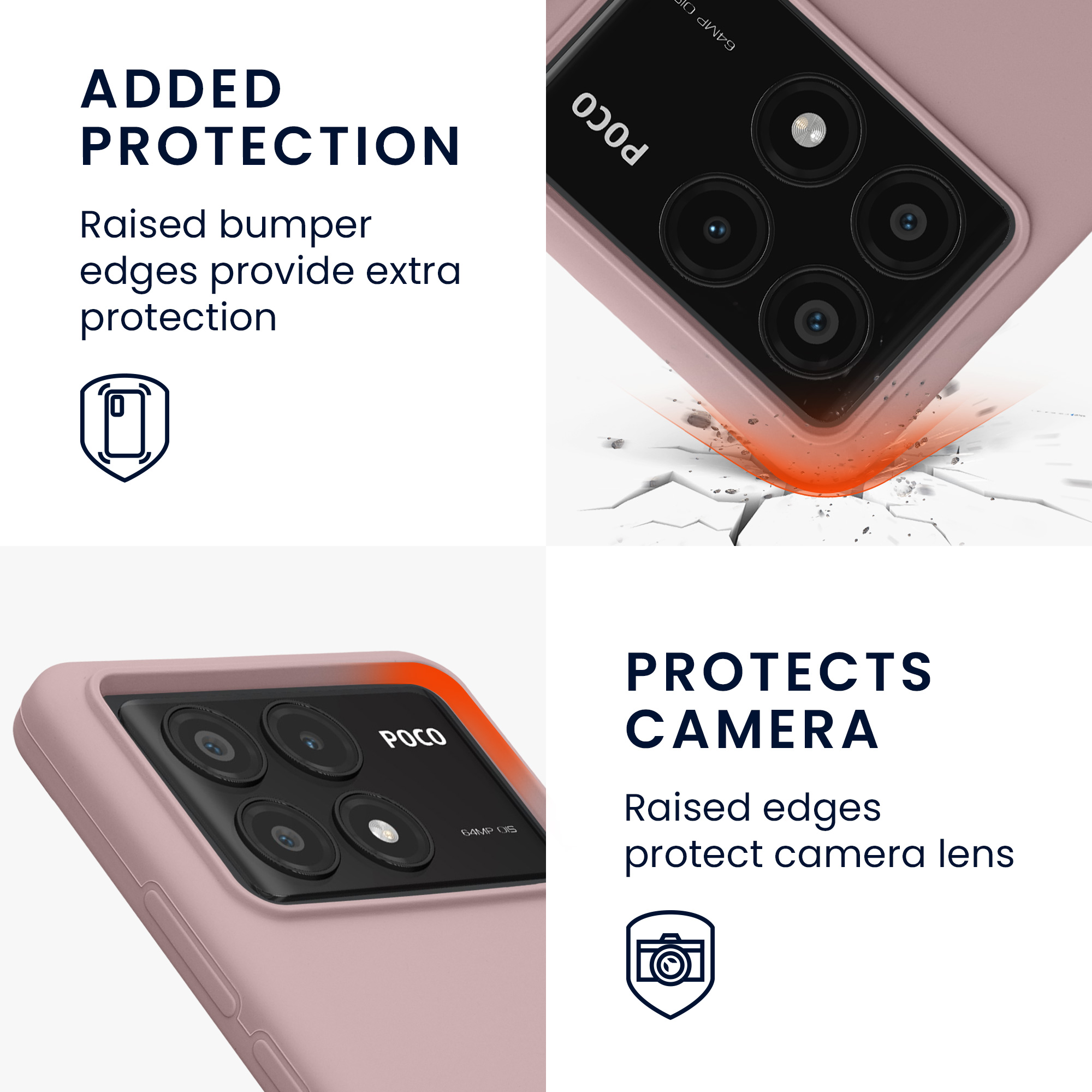 Kryt Xiaomi Poco X6 Pro 5G silikonový TPU Wireless Charging Nude Lilac kwmobile