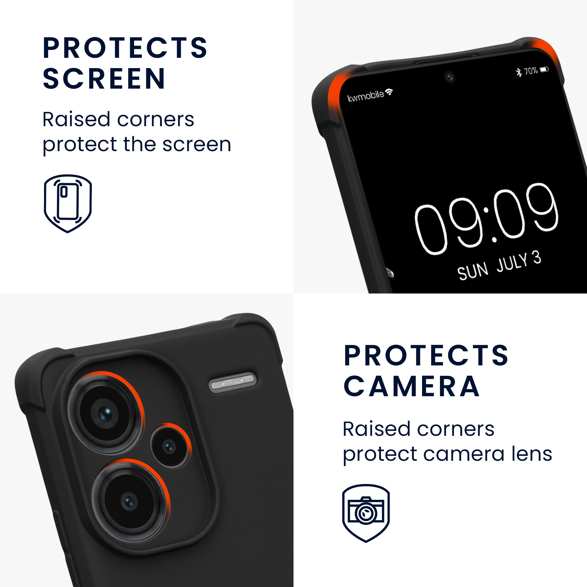 Kryt Xiaomi Redmi Note 13 Pro+ 5G crossbody popruh TPU černá kwmobile