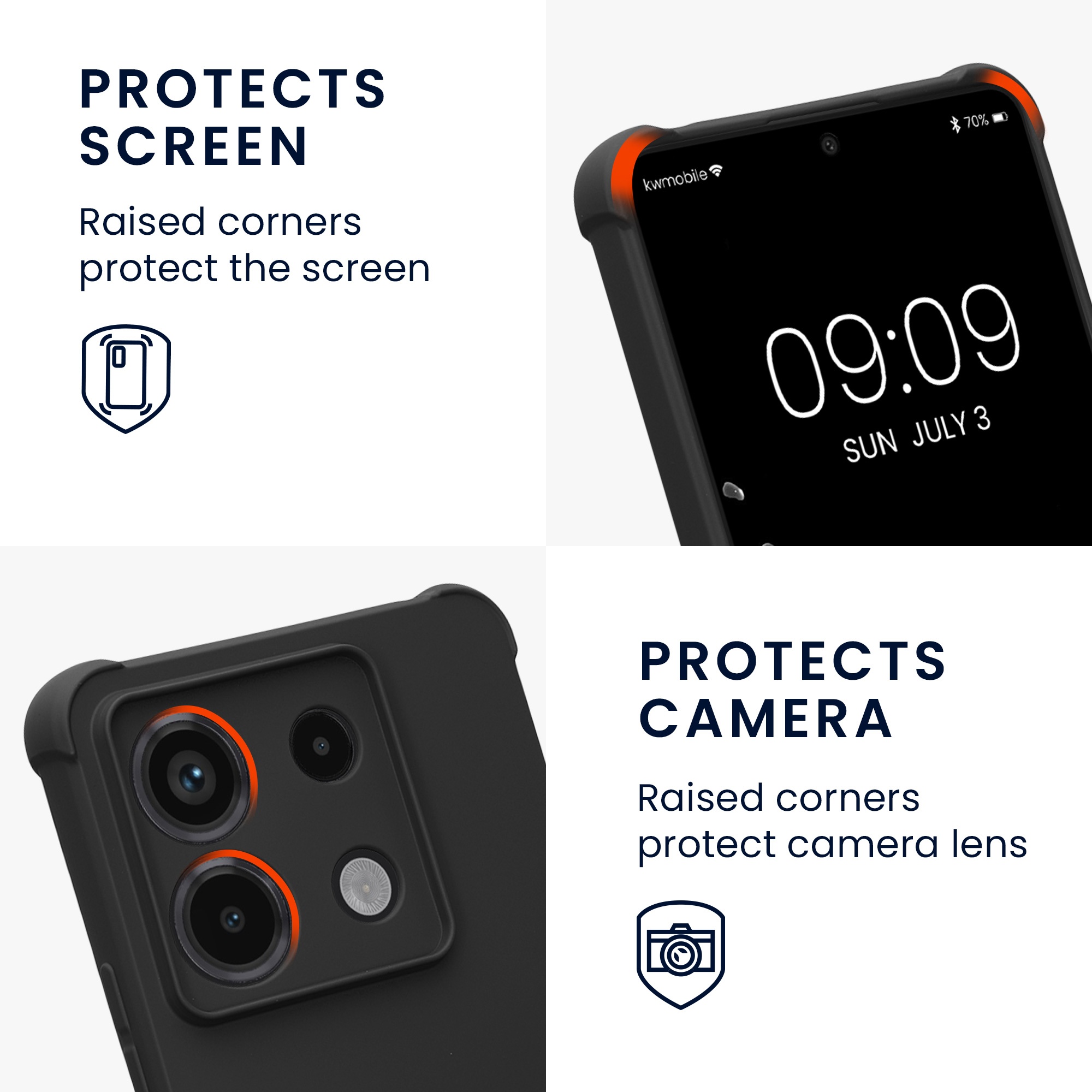 Kryt Xiaomi Redmi Note 13 Pro 5G crossbody popruh TPU černá kwmobile