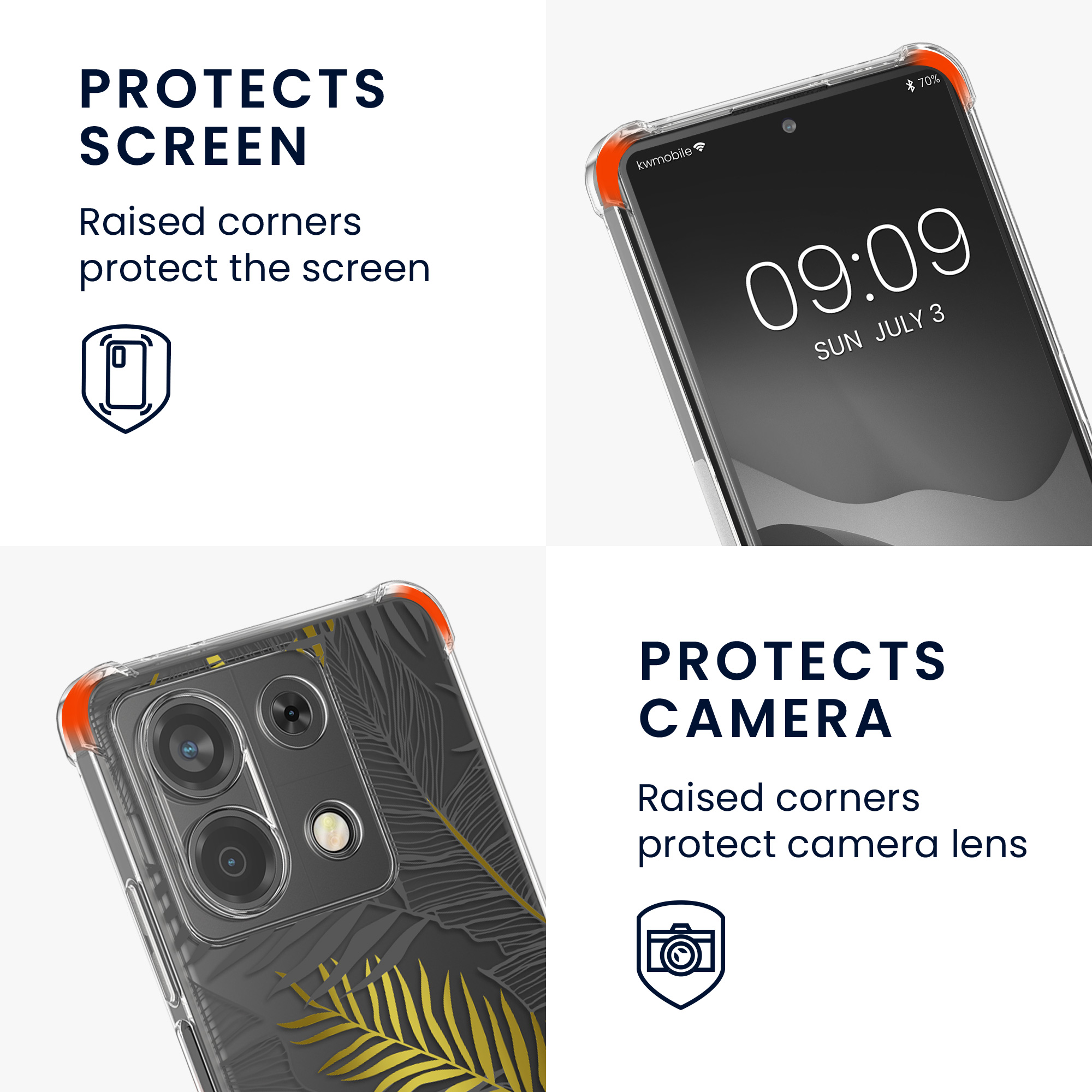 Kryt Xiaomi Redmi Note 13 5G crossbody popruh průhledná kwmobile