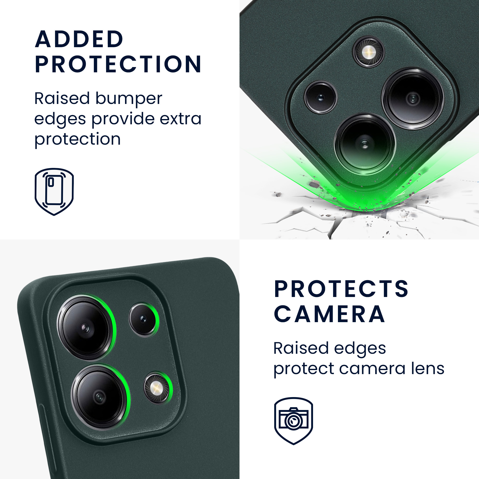 Pouzdro pro Xiaomi Redmi Note 13 4G kwmobile metalické TPU - metalická petrolejová