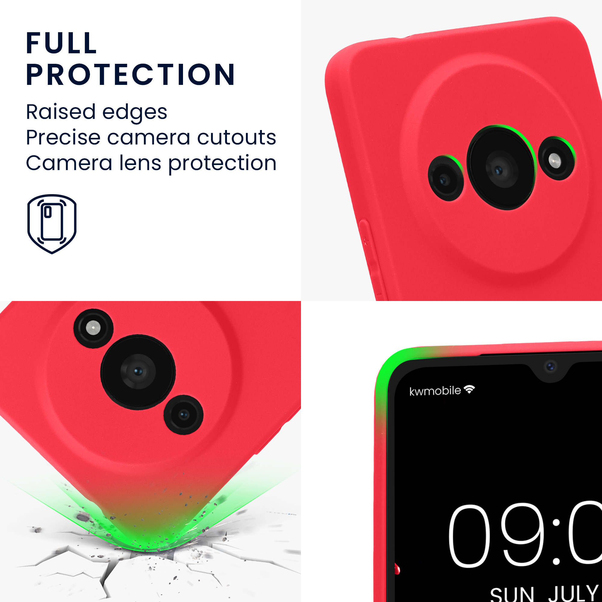 Kryt Xiaomi Redmi A3 silikonový TPU růžová kwmobile