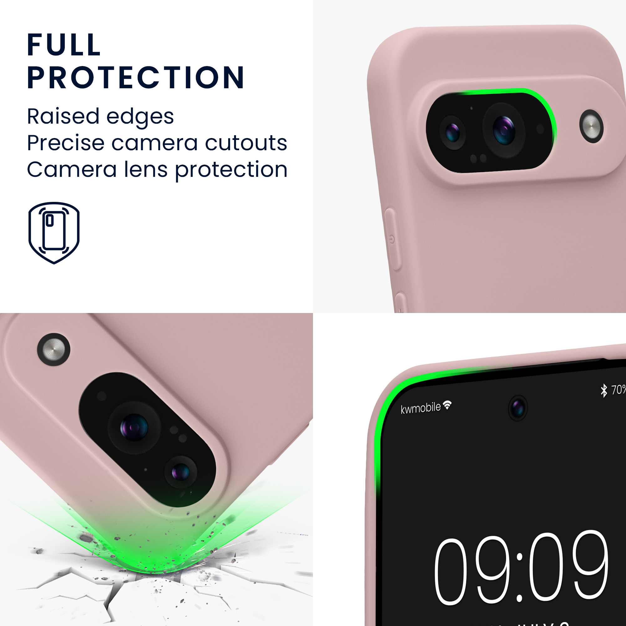 Kryt na mobil kwmobile pro Google Pixel 9 - nude lila