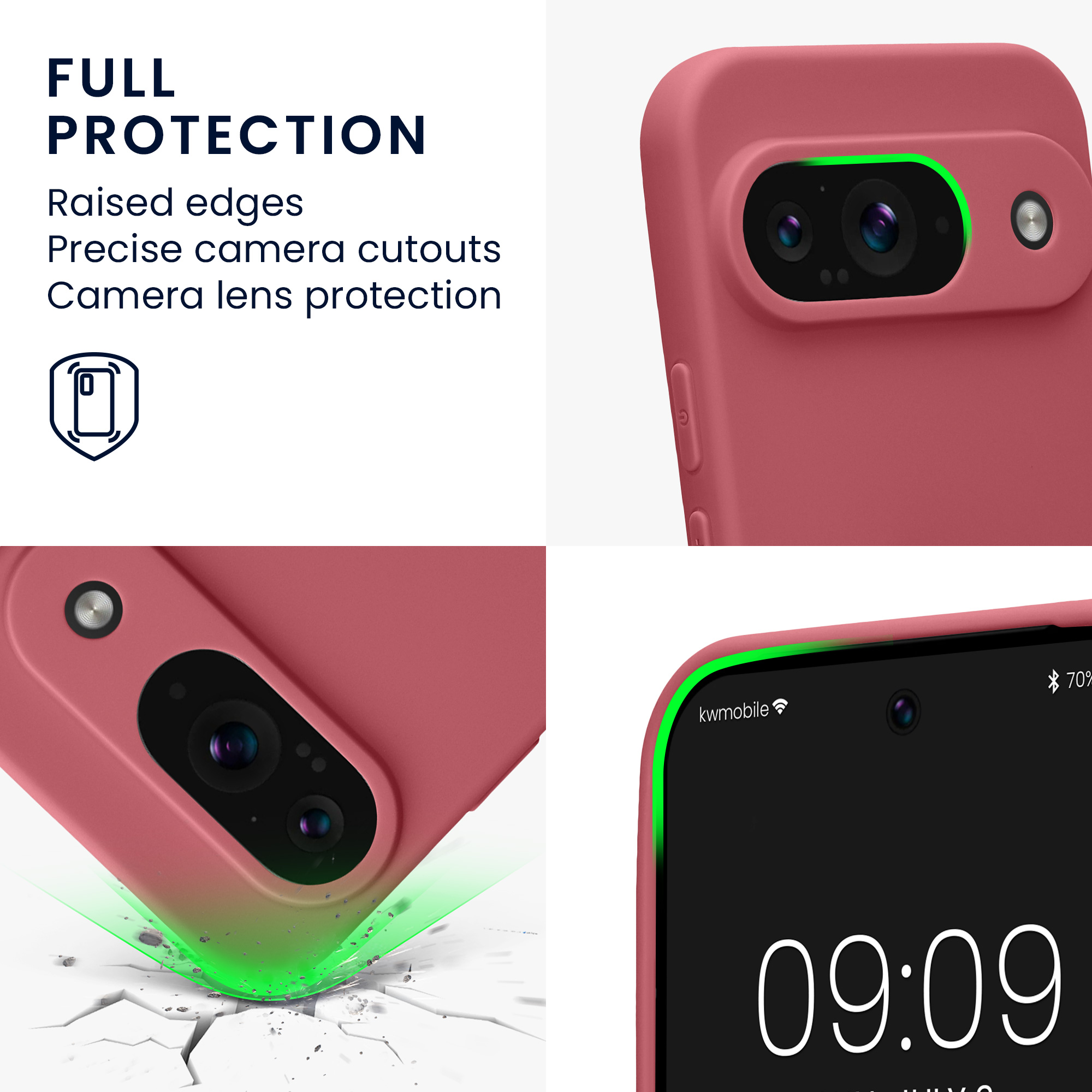 Kryt na mobil kwmobile pro Google Pixel 9 - Dark Rose