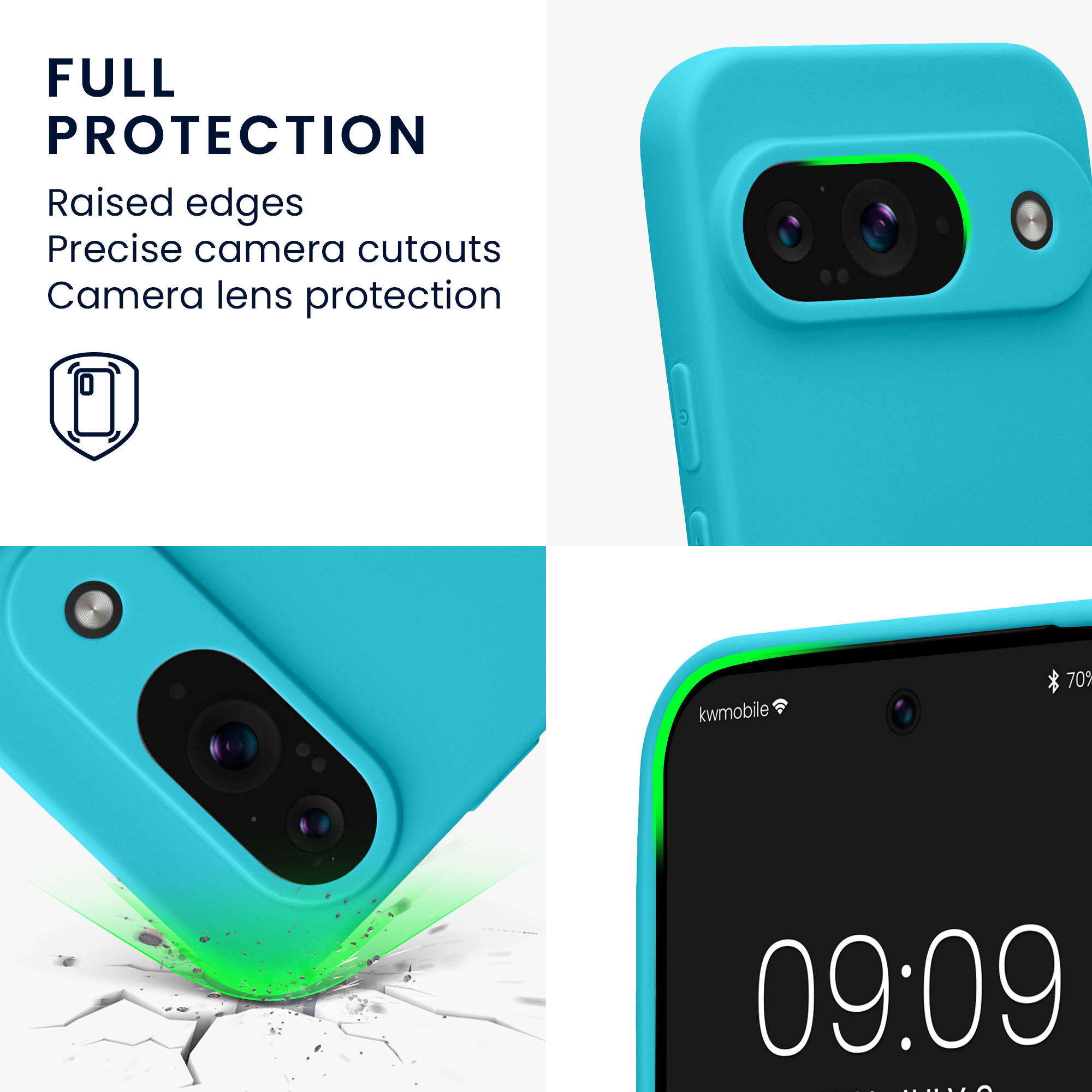 Kryt na mobil kwmobile pro Google Pixel 9 - Cool Glacier
