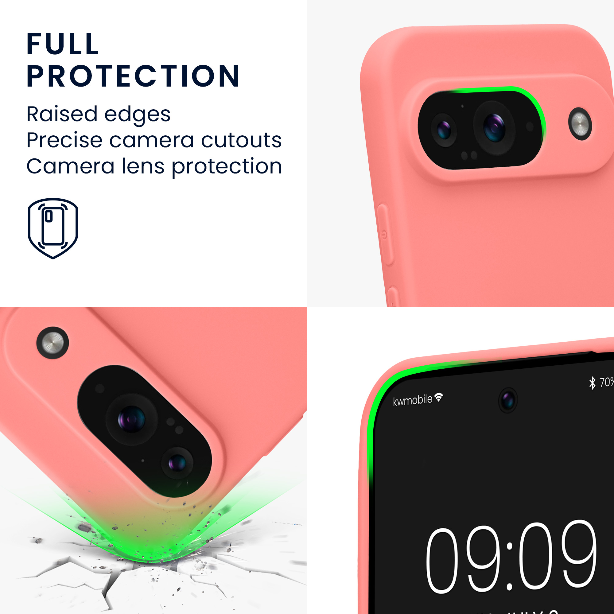 Kryt na mobil kwmobile pro Google Pixel 9 - Pastel Coral