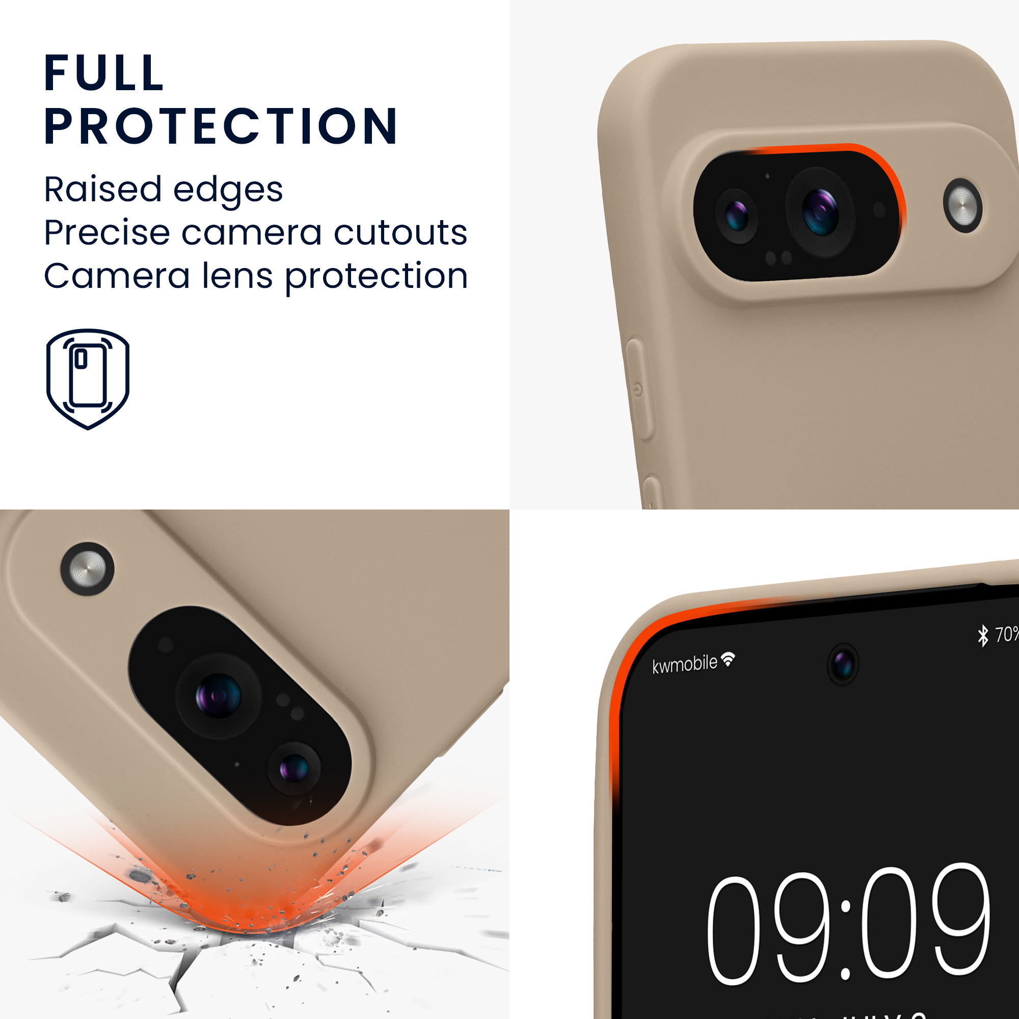 Kryt na mobil kwmobile pro Google Pixel 9 - Cream Matte