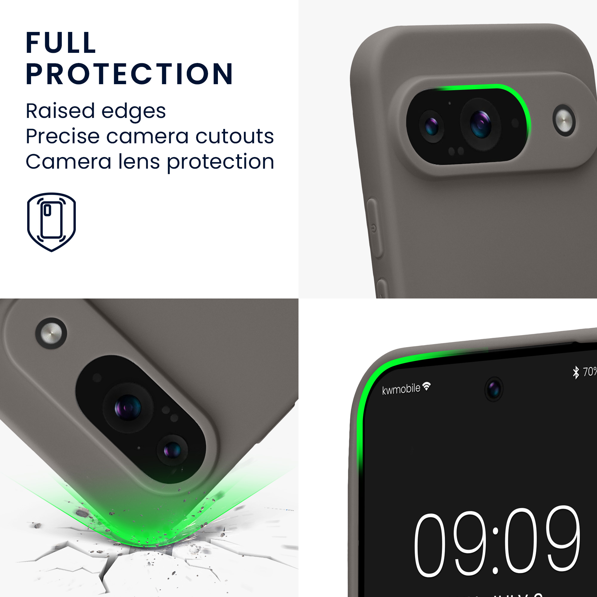 Kryt na mobil kwmobile pro Google Pixel 9 - Stone Dust