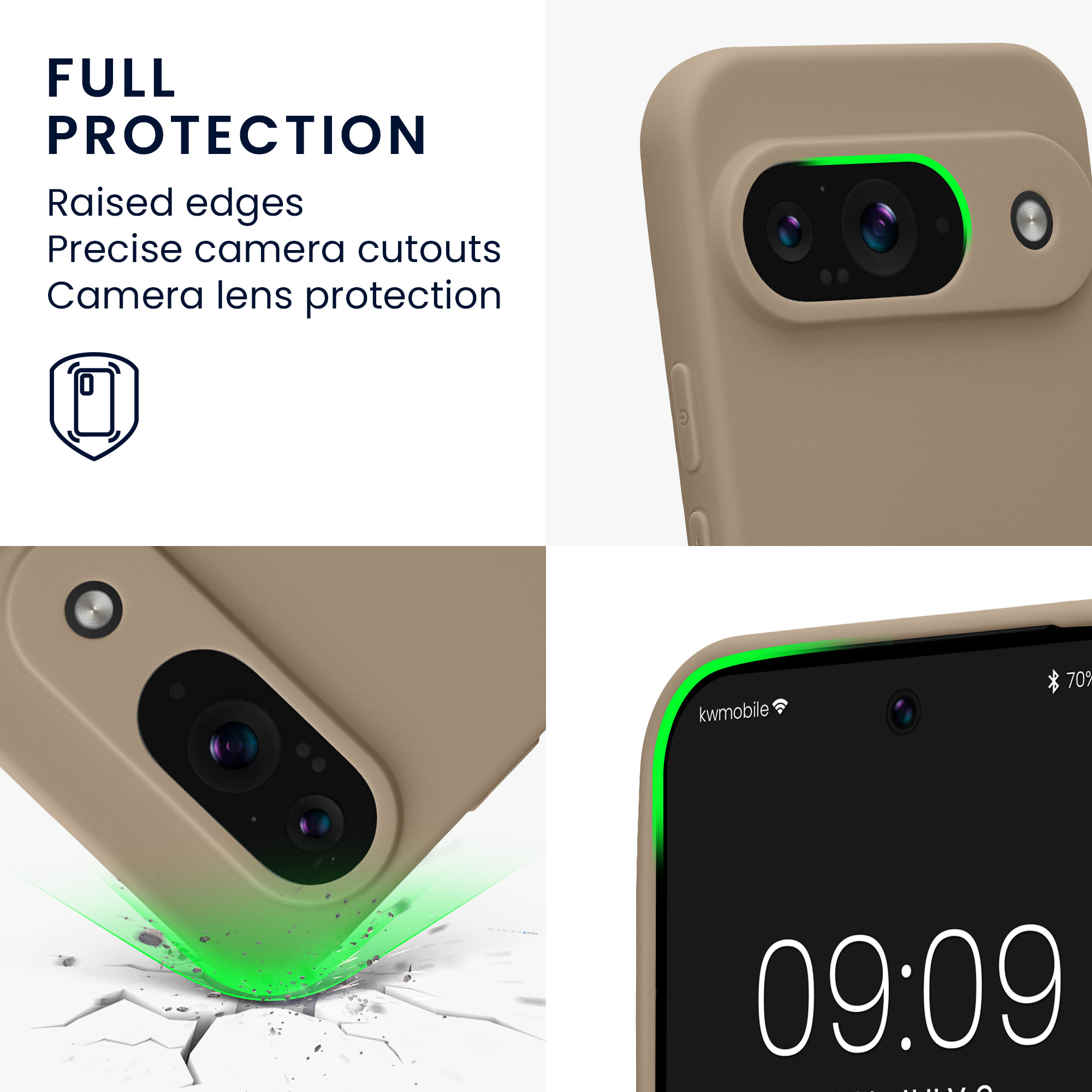 Kryt na mobil kwmobile pro Google Pixel 9 - Cream