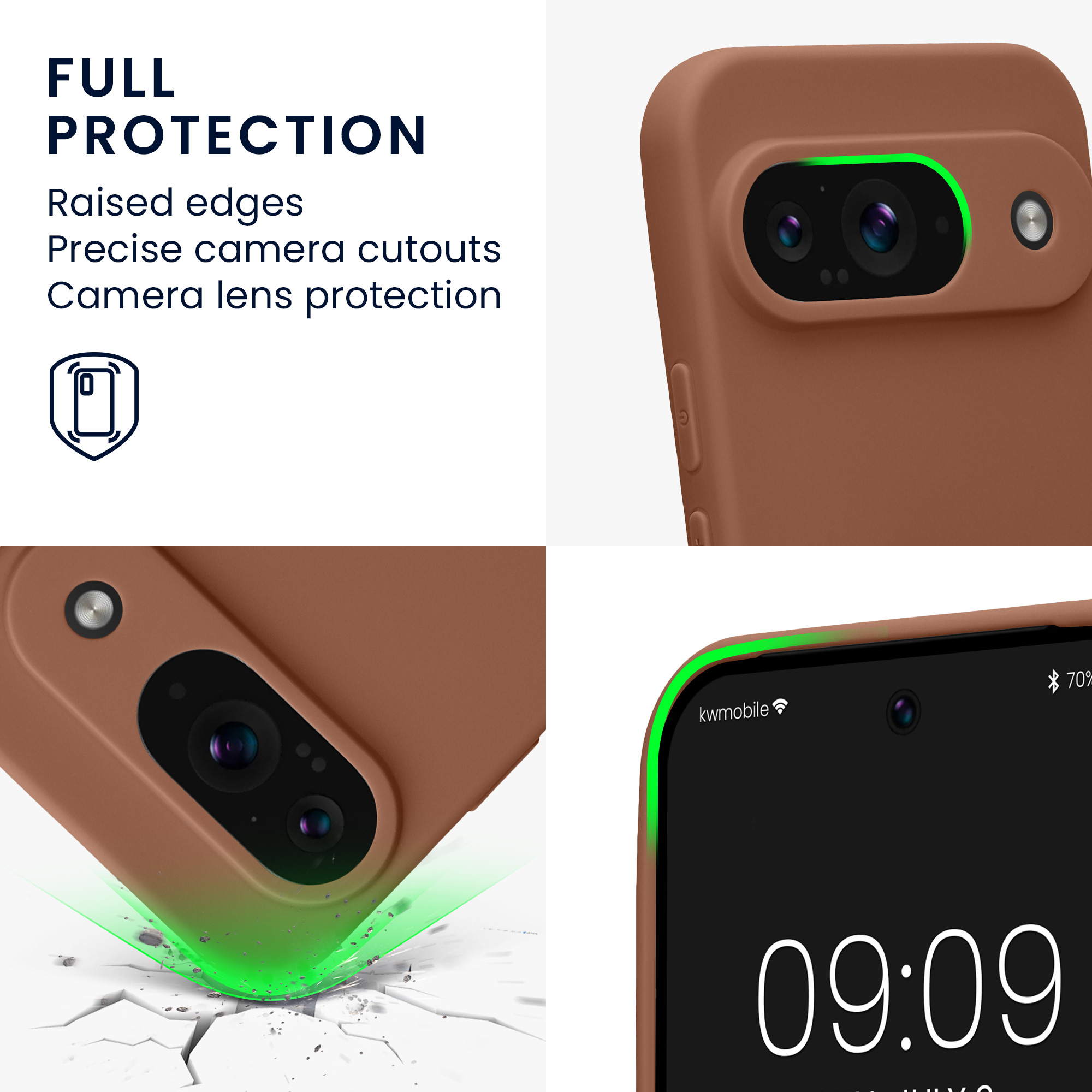 Kryt na mobil kwmobile pro Google Pixel 9 - Mocha
