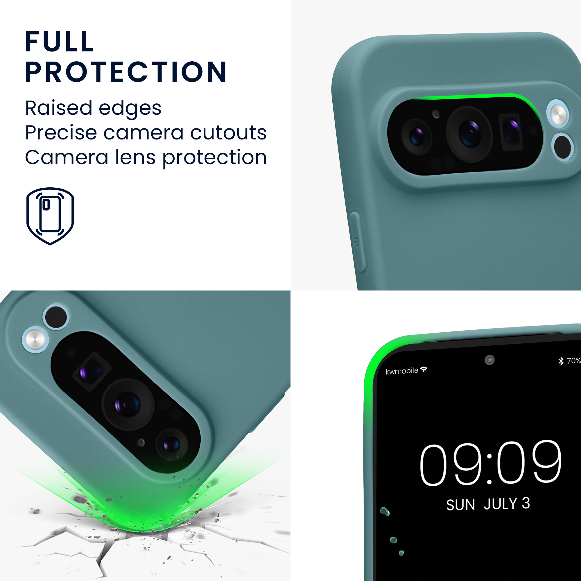 Kryt na mobil kwmobile pro Google Pixel 9 Pro / Google Pixel 9 - Arctic Night