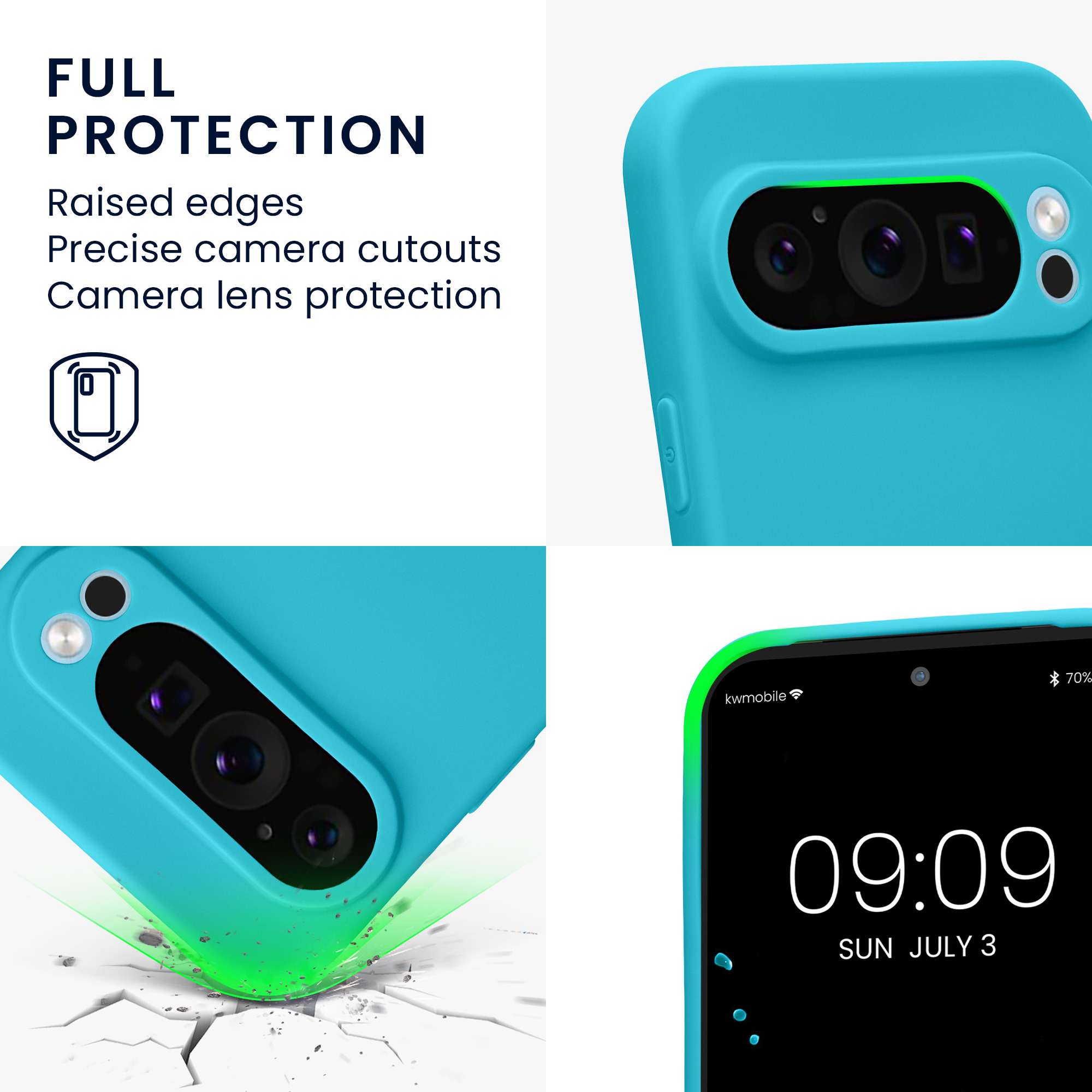 Kryt na mobil kwmobile pro Google Pixel 9 Pro / Google Pixel 9 - Cool Glacier