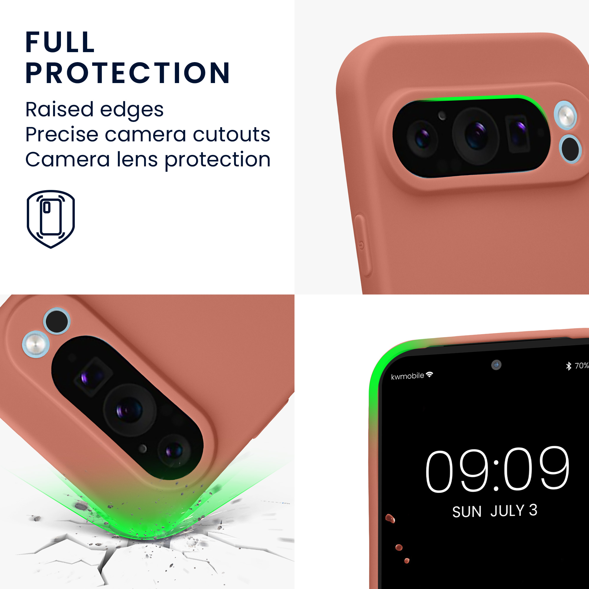 Kryt na mobil kwmobile pro Google Pixel 9 Pro / Google Pixel 9 - Winter Rose