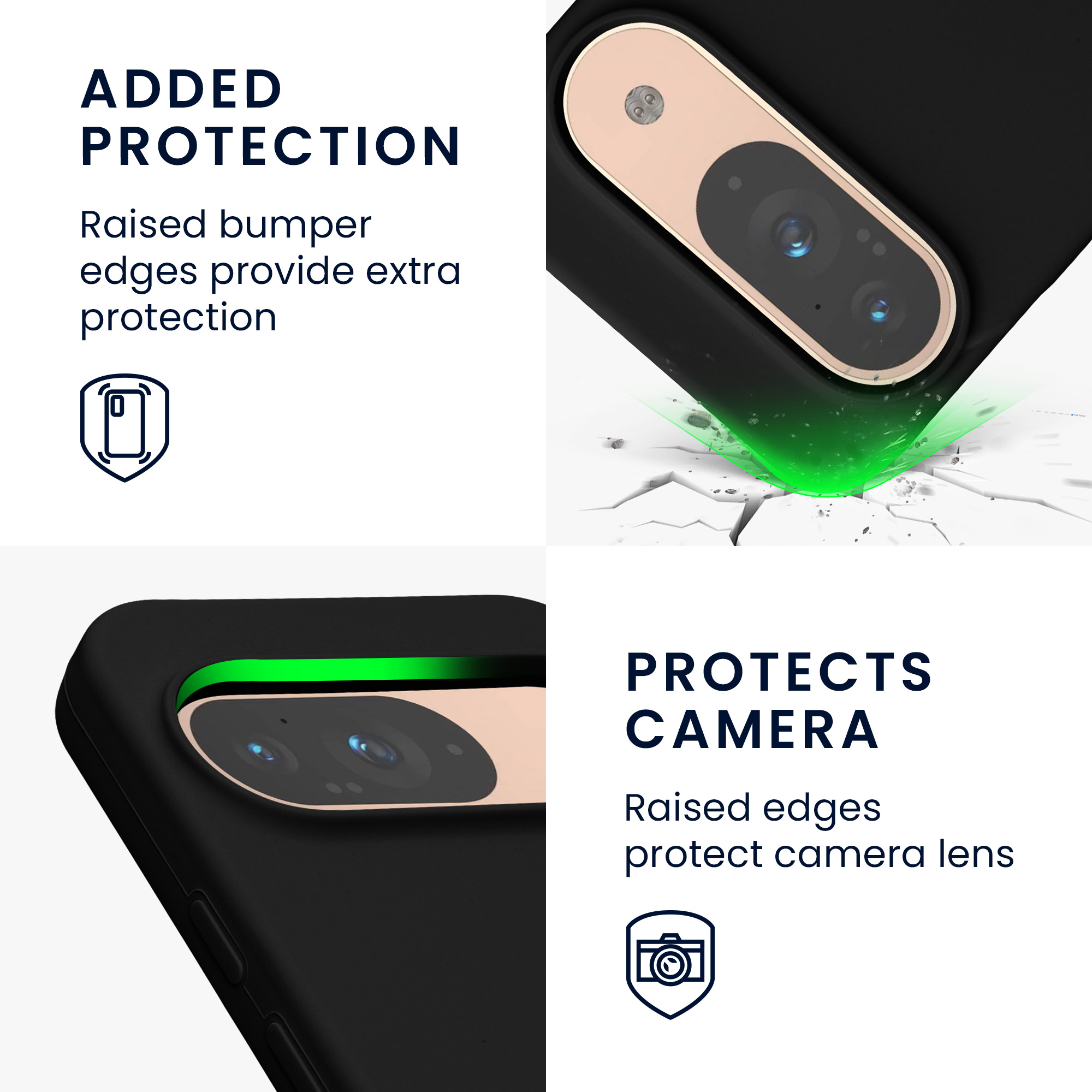 Kryt na mobil Google Pixel 9 / 9 Pro - kwmobile, černý