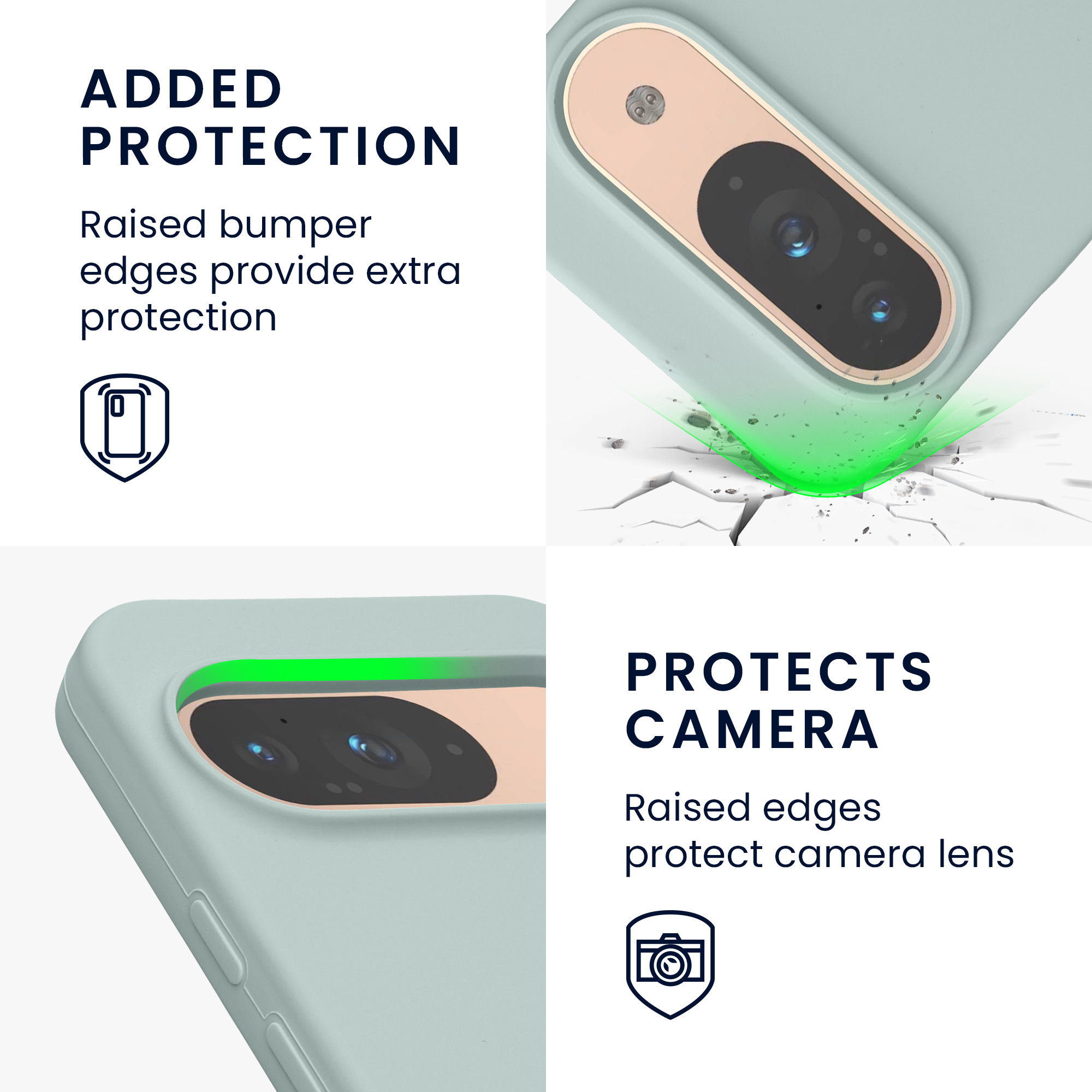 Kryt na mobil kwmobile pro Google Pixel 9 Pro / Google Pixel 9 - Wireless Charging Cool Mint