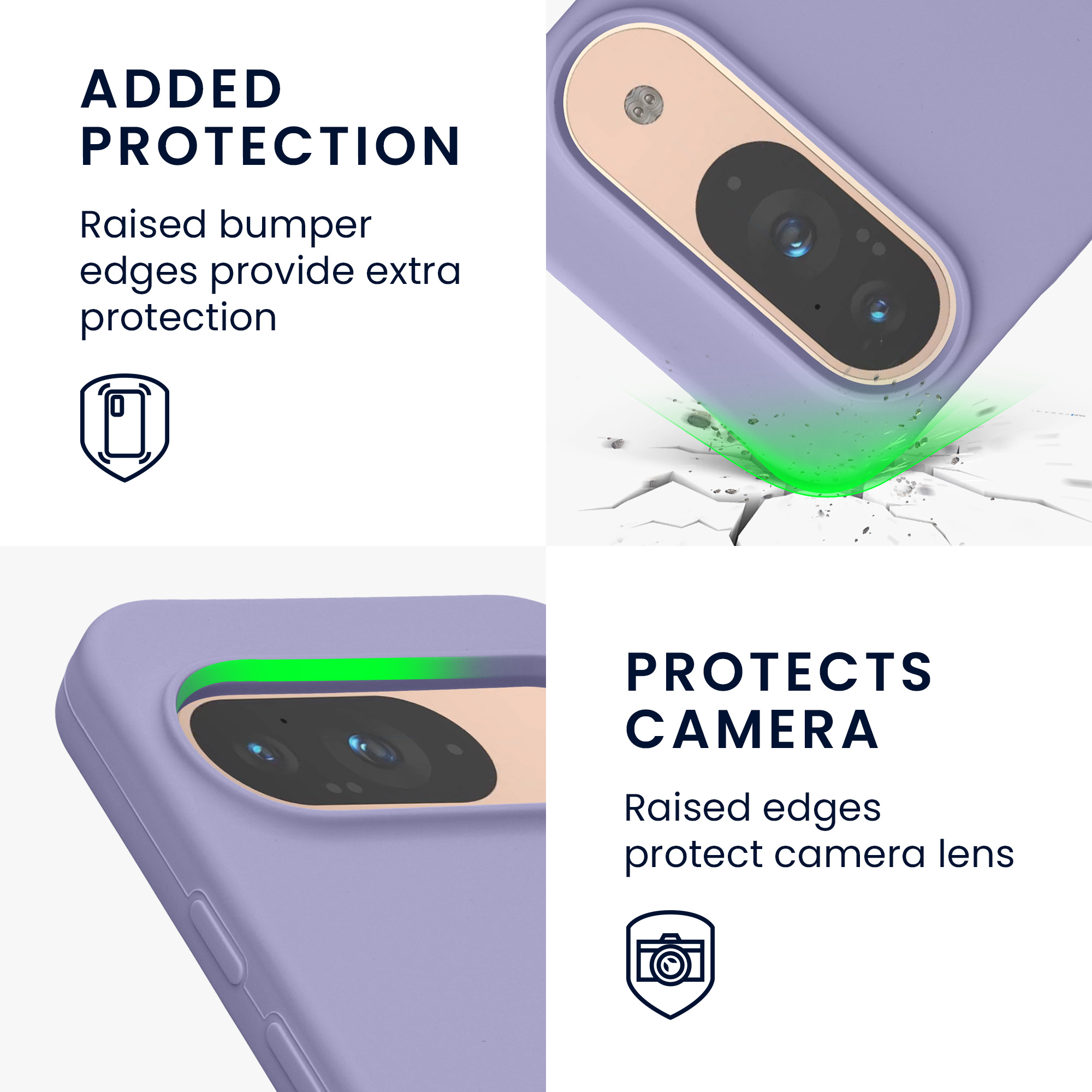 Kryt na mobil kwmobile pro Google Pixel 9 Pro / Google Pixel 9 - levandulová