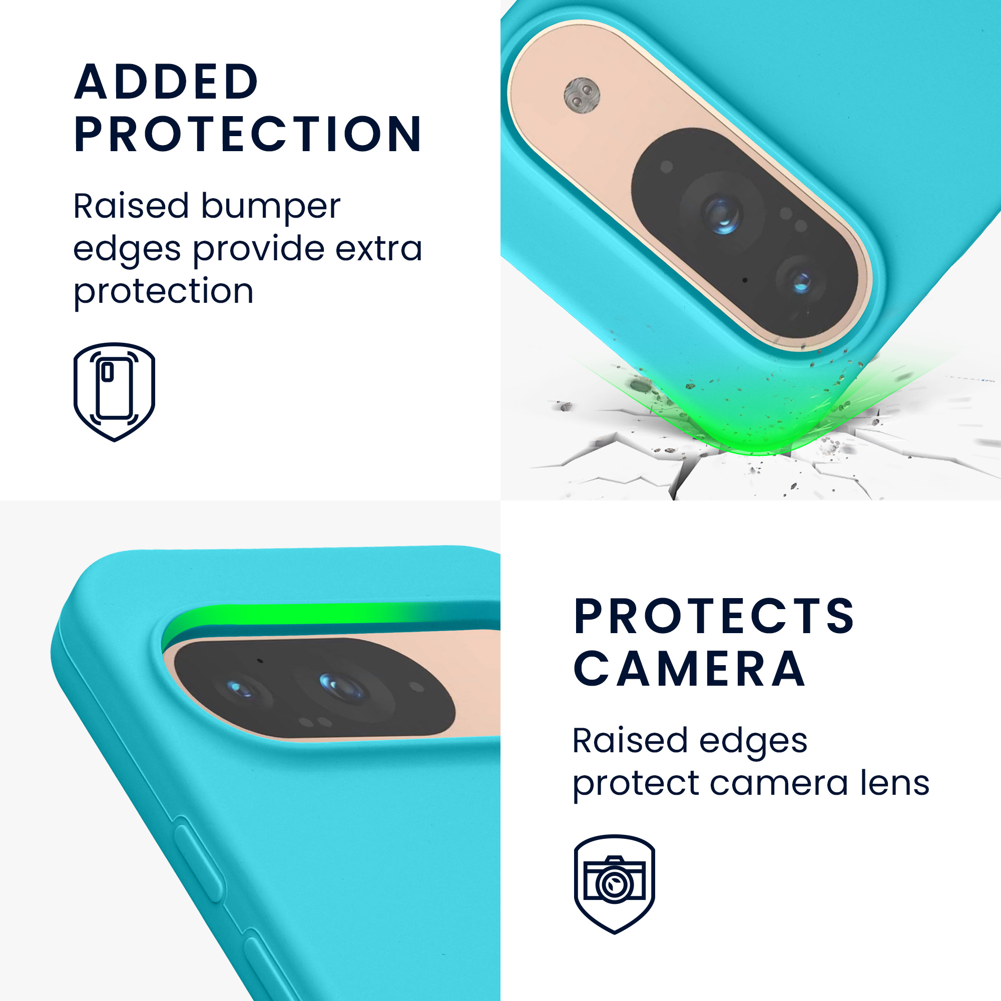 Kryt na mobil kwmobile pro Google Pixel 9 Pro / Google Pixel 9 - Wireless Charging Cool Glacier