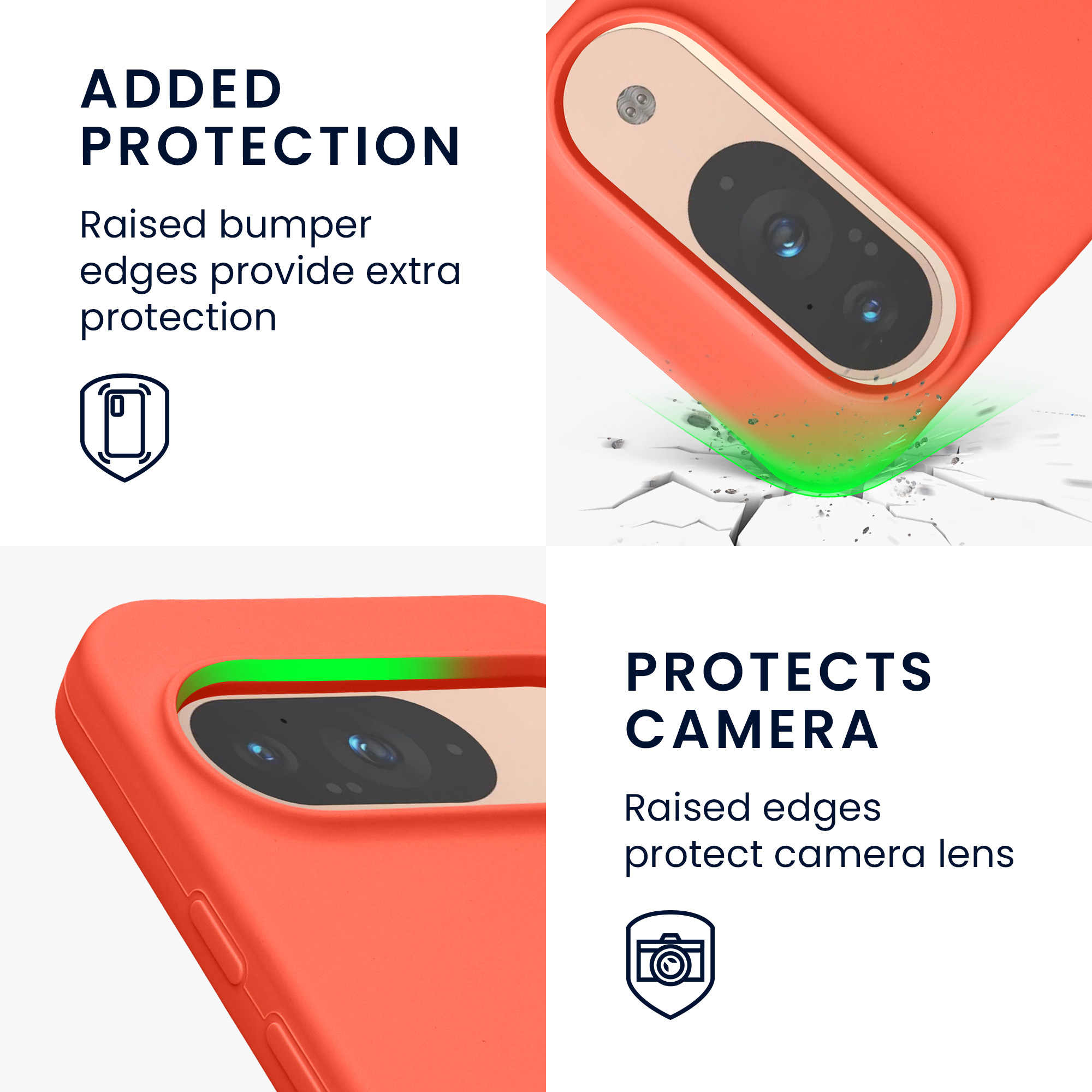 Kryt na mobil kwmobile pro Google Pixel 9 Pro / Google Pixel 9 - Wireless Charging Vivid Coral