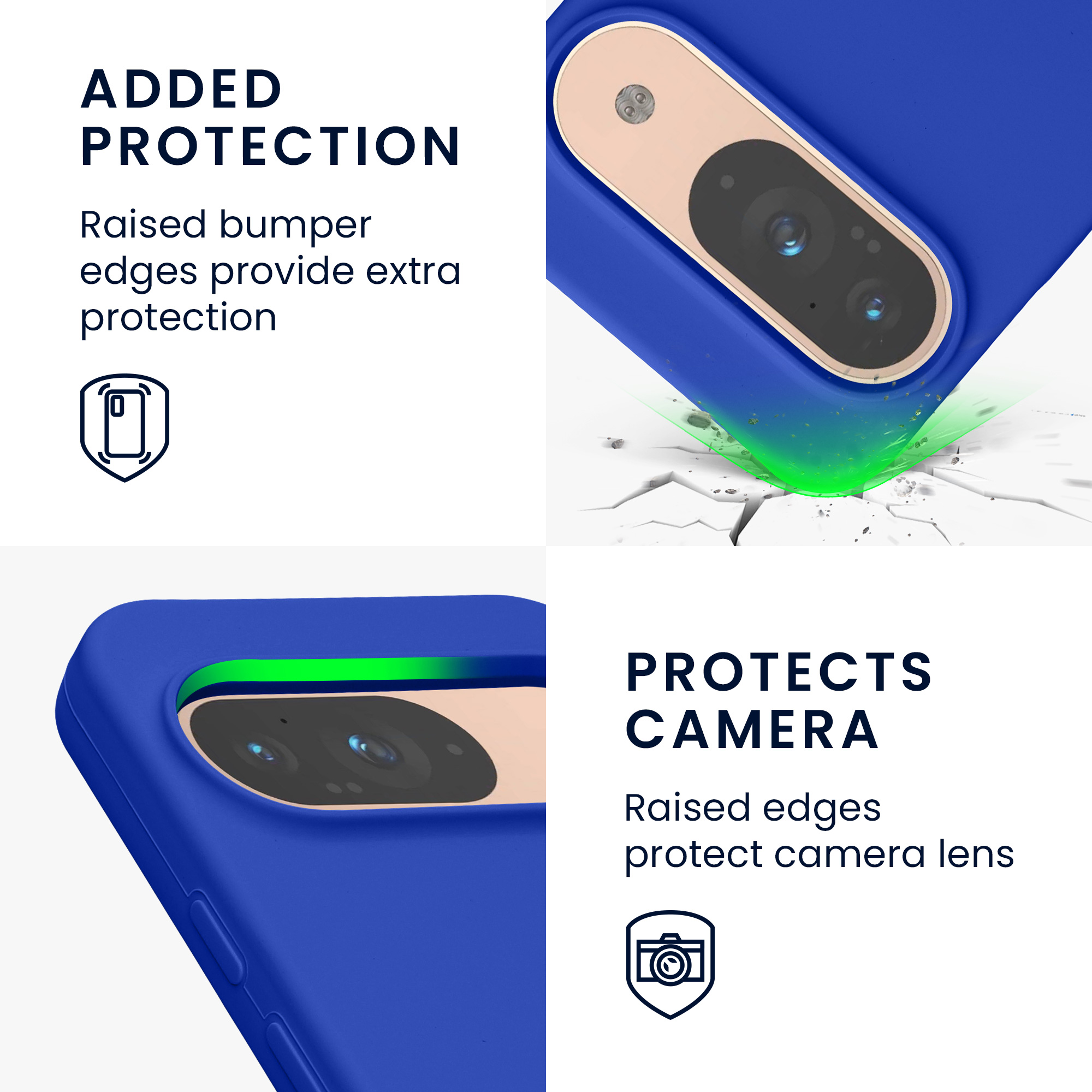 Kryt na mobil kwmobile pro Google Pixel 9 Pro / Google Pixel 9 - baltská modrá