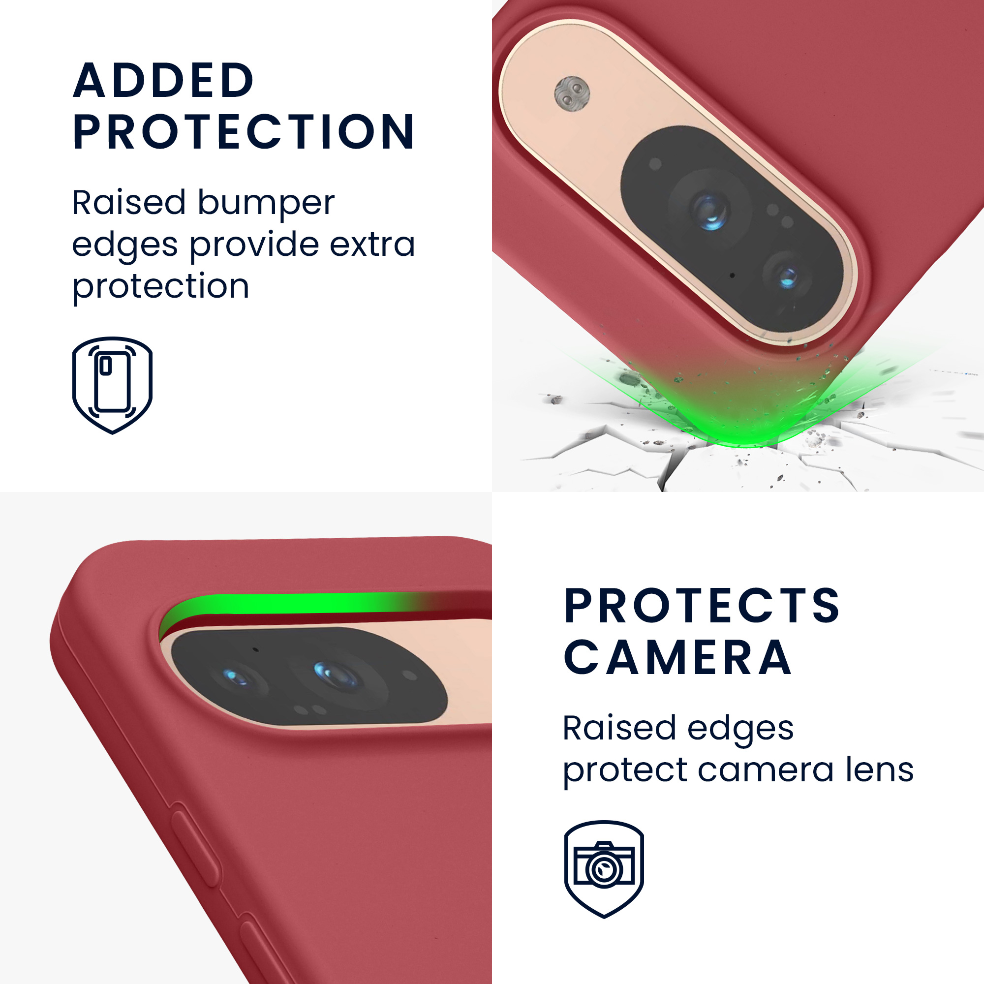 Kryt na mobil kwmobile pro Google Pixel 9 Pro / Google Pixel 9 - Wireless Charging Dark Rose