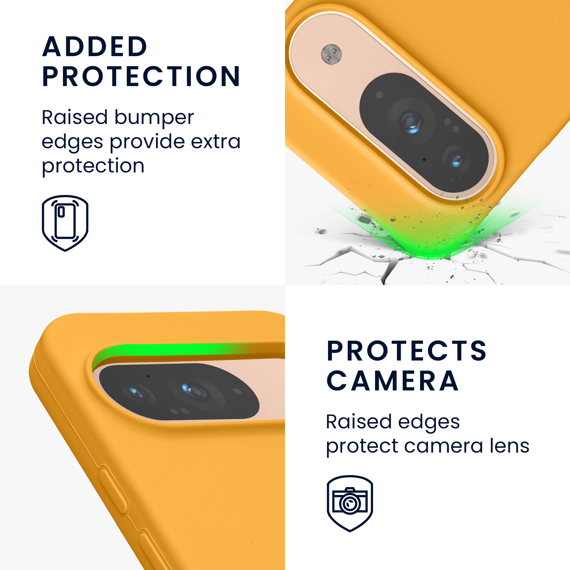 Kryt na mobil kwmobile pro Google Pixel 9 Pro / Google Pixel 9 - Wireless Charging Mango