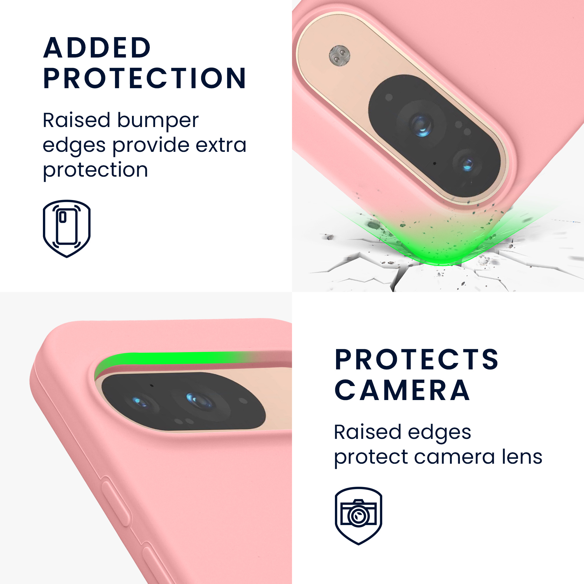 Kryt na mobil kwmobile pro Google Pixel 9 Pro / Google Pixel 9 - růžová